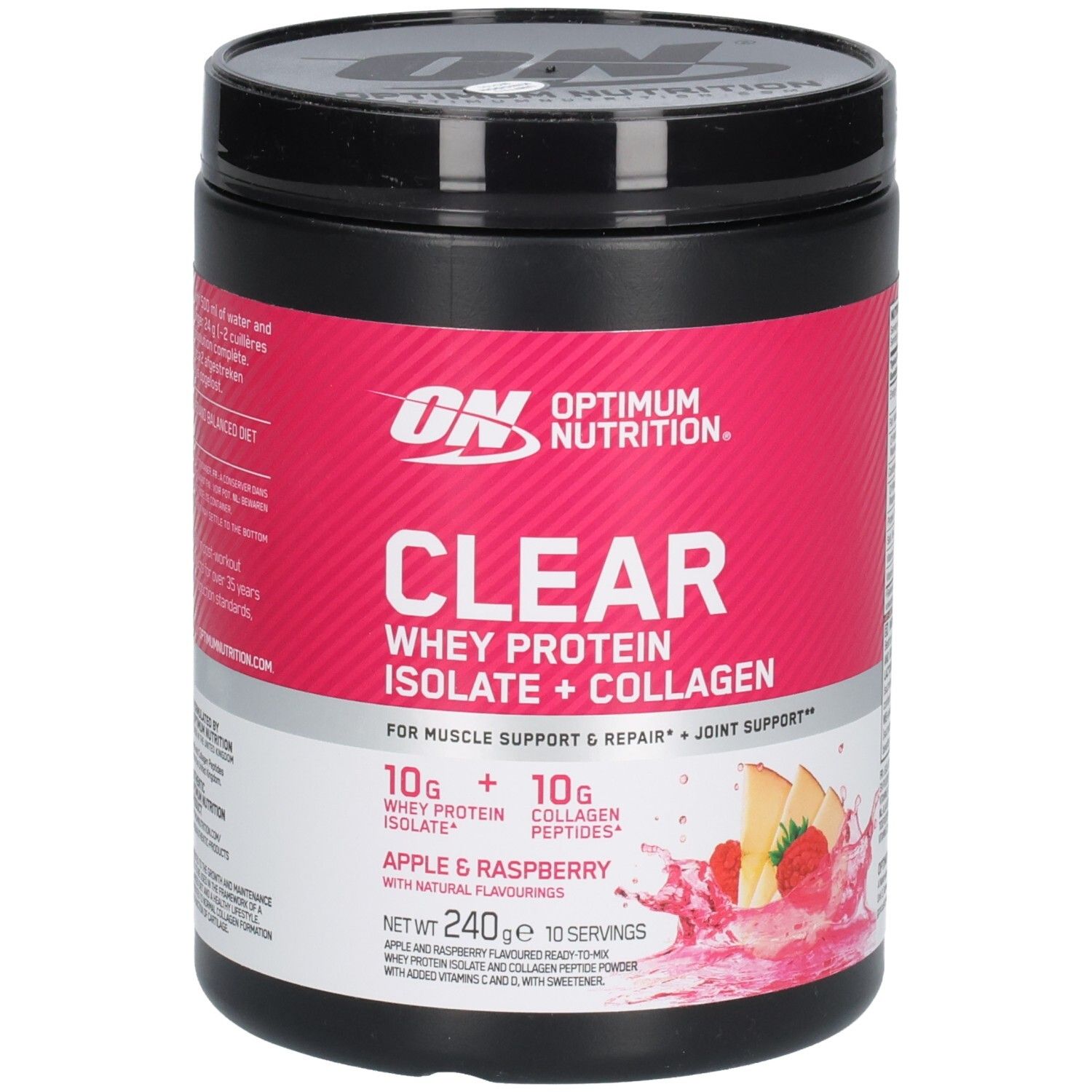 Cm_main_brand_2692 Optimum Nutrition Clear Whey Protein Isolate + Collagen Powder Poudre 240 G Enfants