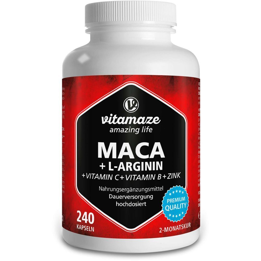 Vitamaze Maca 4000 Mg + L-Arginine Vitamines Zinc Capsule(S) 240 Pc(S)
