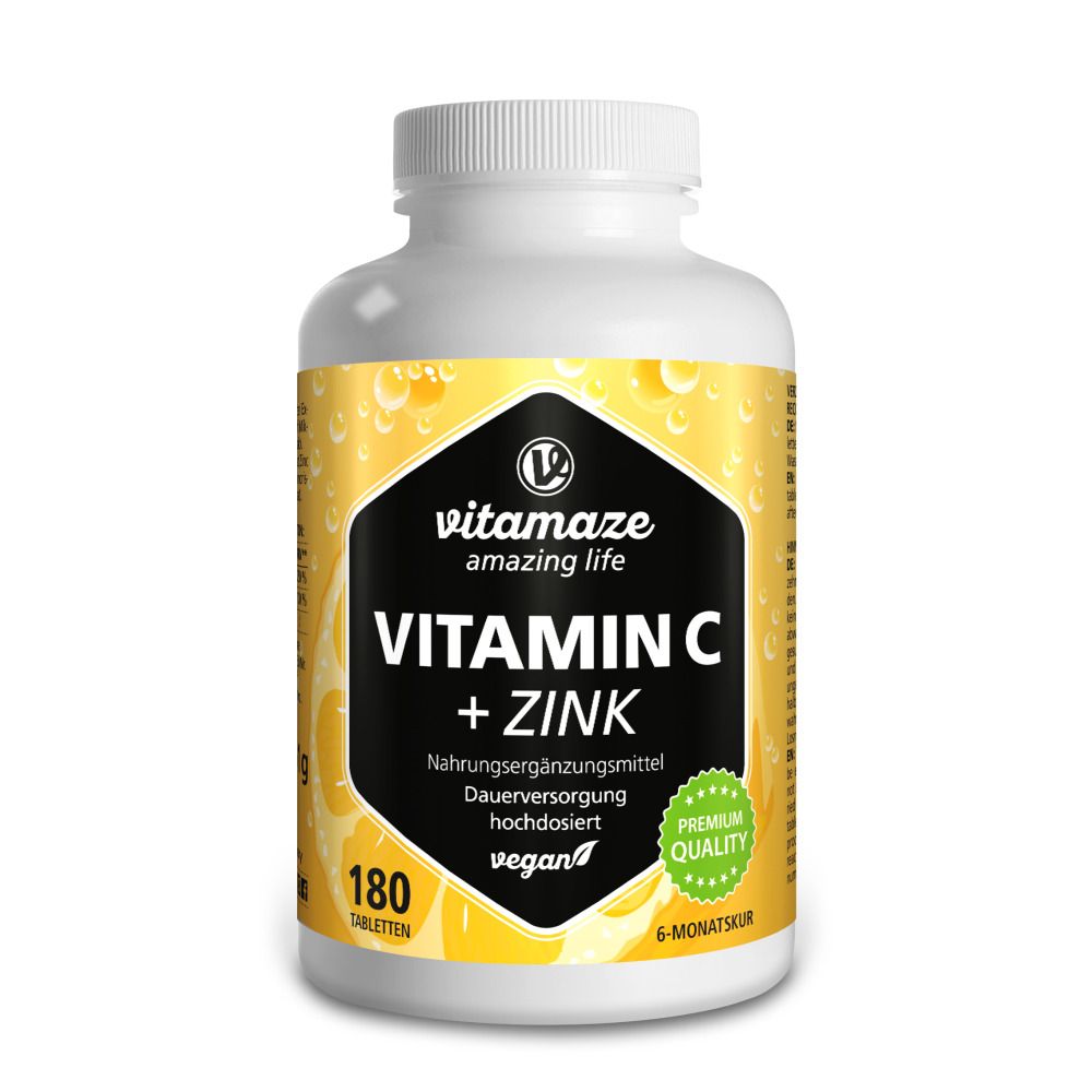 Vitamaze Vitamine C + Zinc 180 pc(s) Comprimé(S)