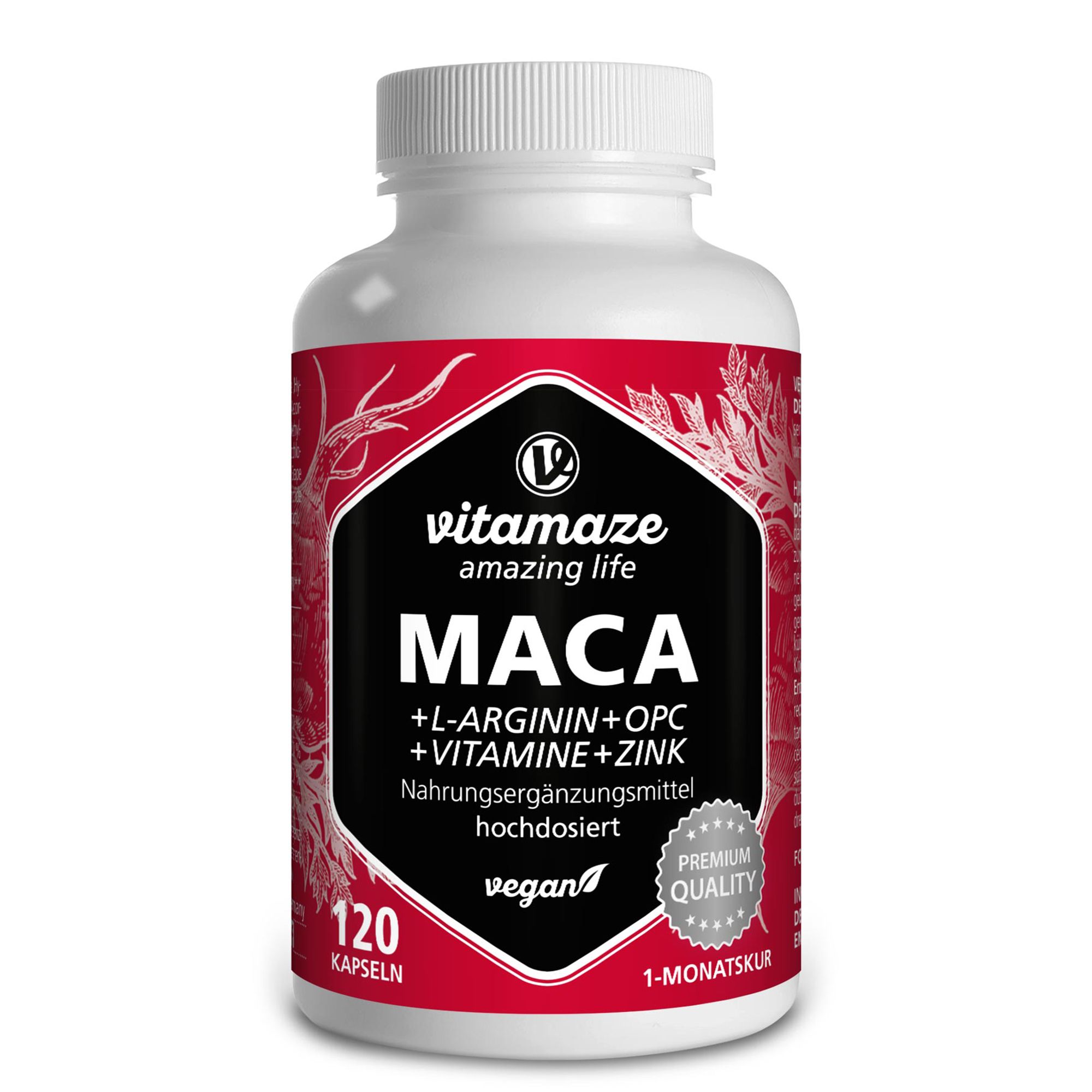 Vitamaze Maca 5000 Mg + L-Arginine Capsule(S) 120 Pc(S) Enfants