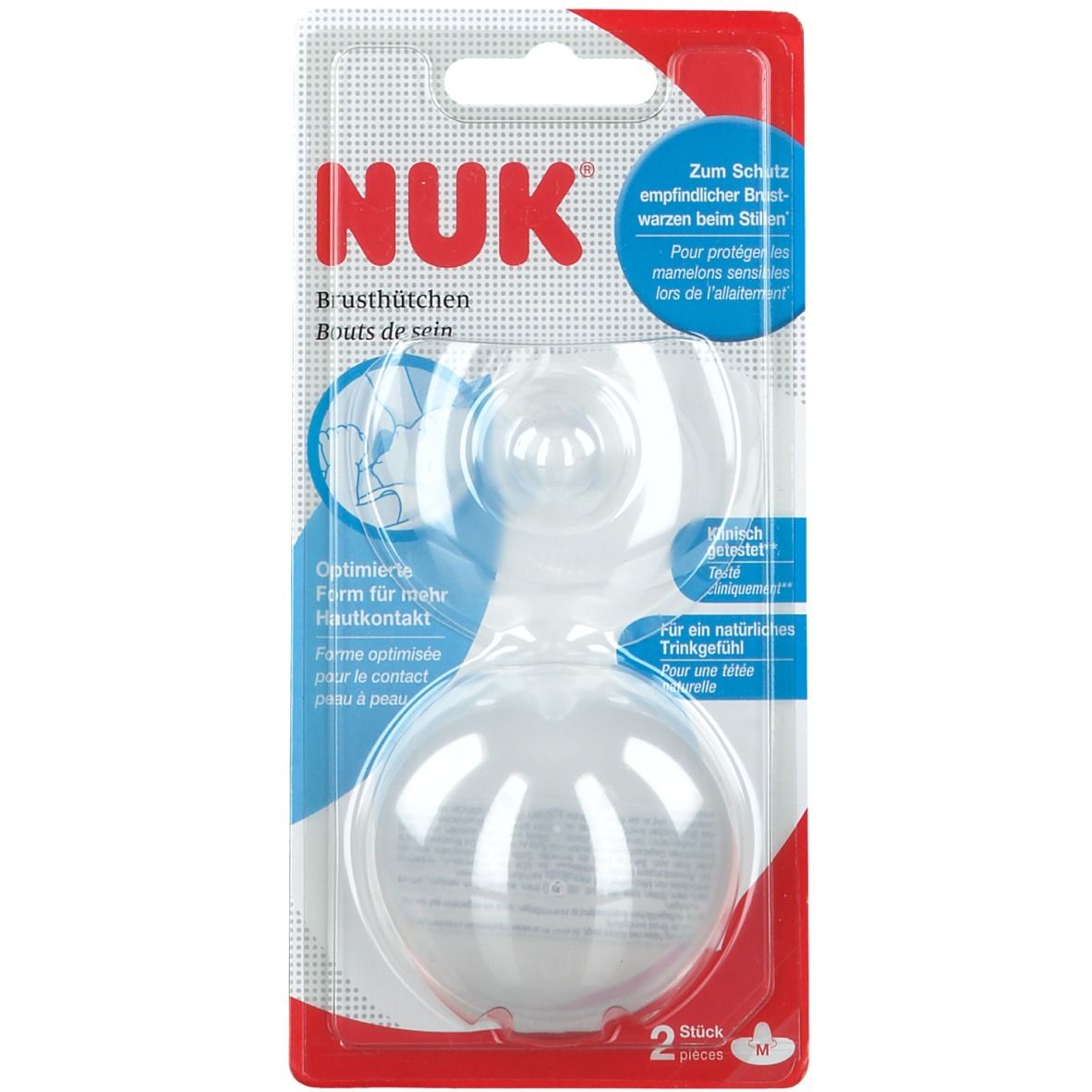 NUK® Capsules mammaires Gr. M avec boîte de protection 2 pc(s) Bonnets, Capuchons, Coquilles De Poitrine