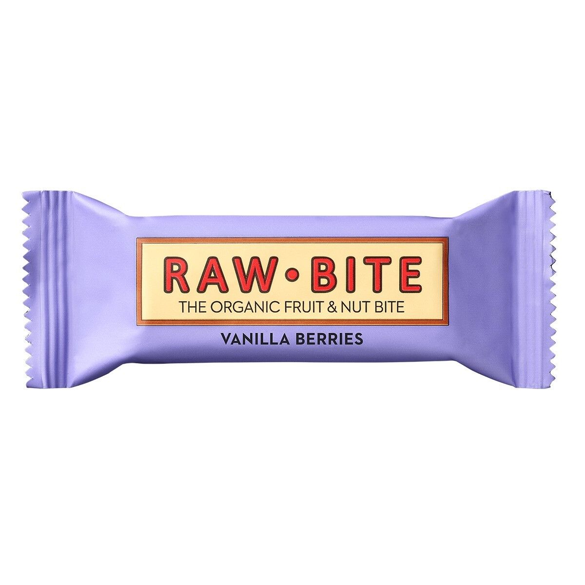 RAW BITE Bio Barres Baies de vanille 50 g Barre