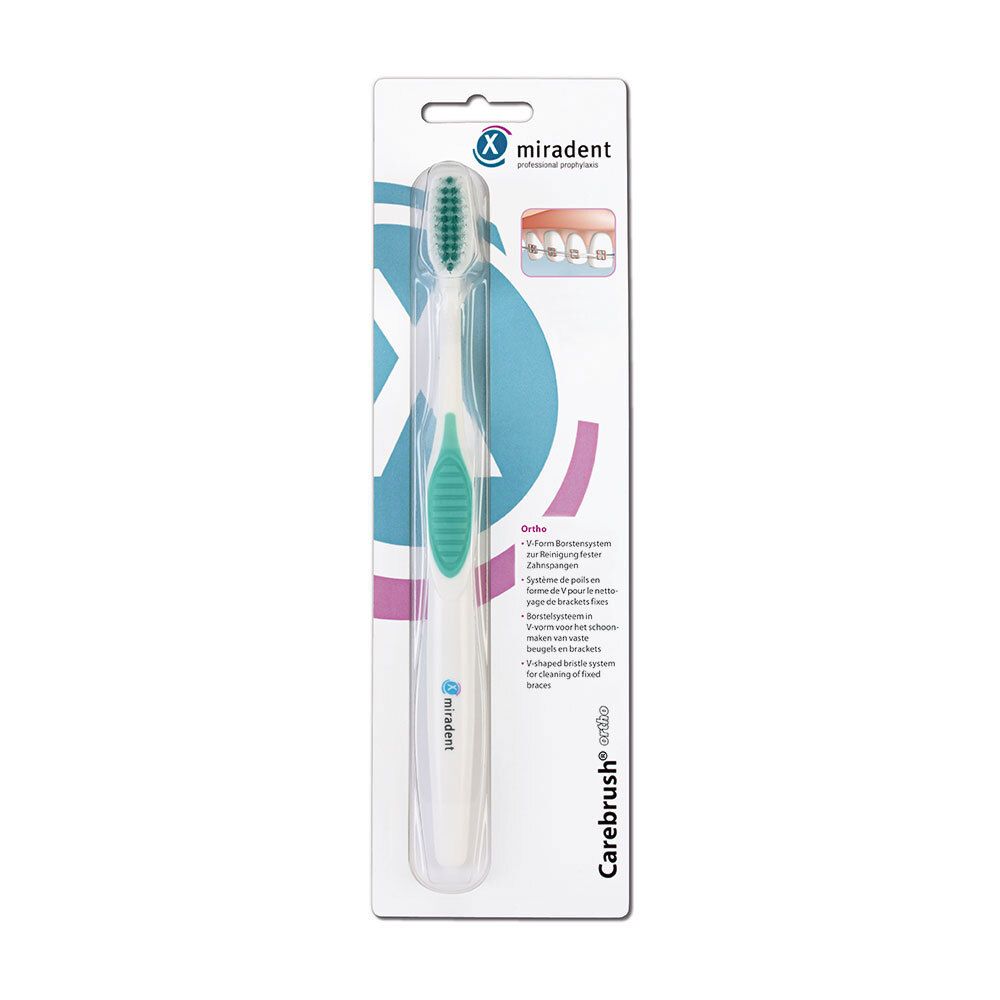 Miradent Carebrush ® Brosse À Dents Pour Porteurs D'appareils Dentaires Brosse(S) À Dents 1 Pc(S)