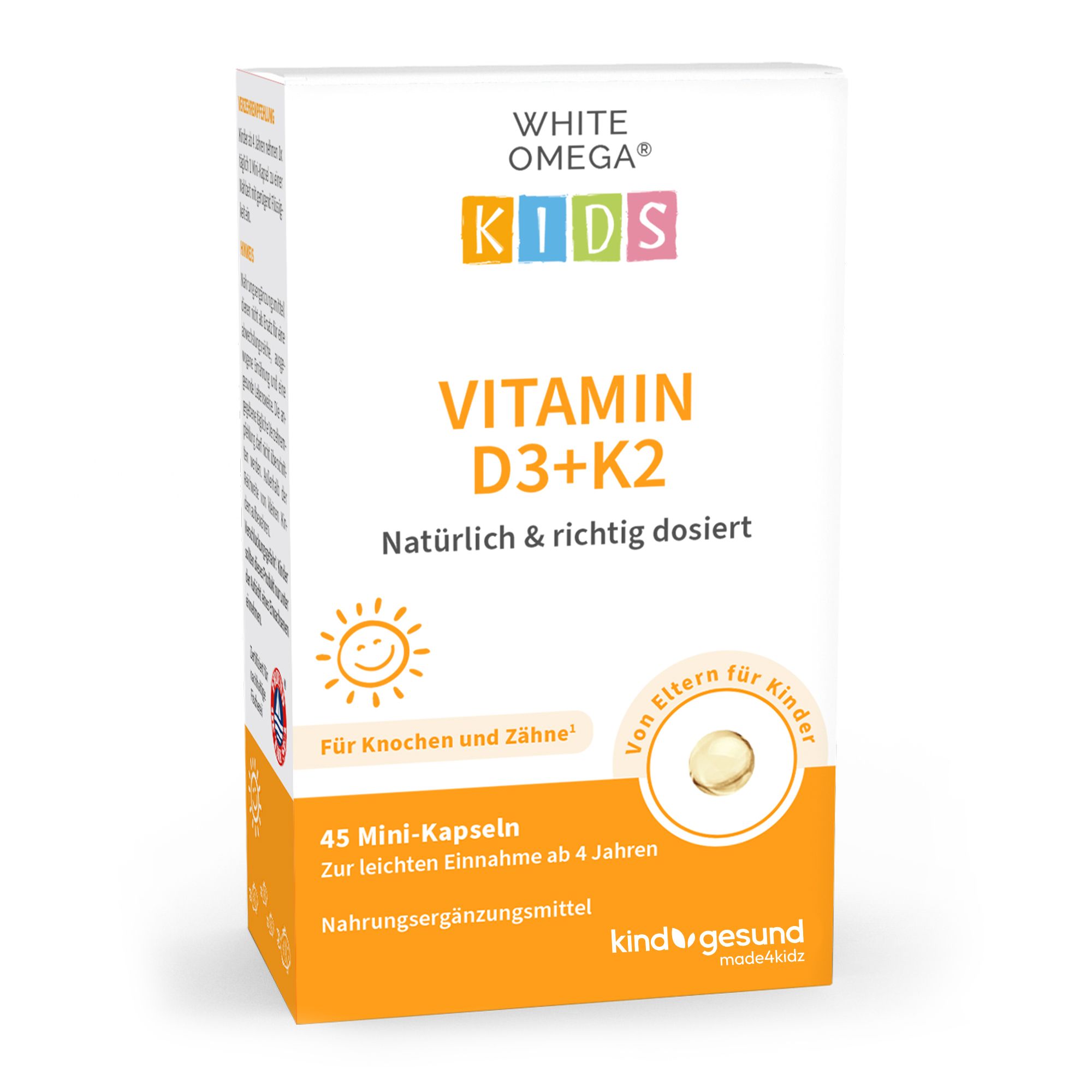 White Omega White Omega® Capsules De Vitamine D3+K2 Capsule(S) 45 Pc(S) Enfants