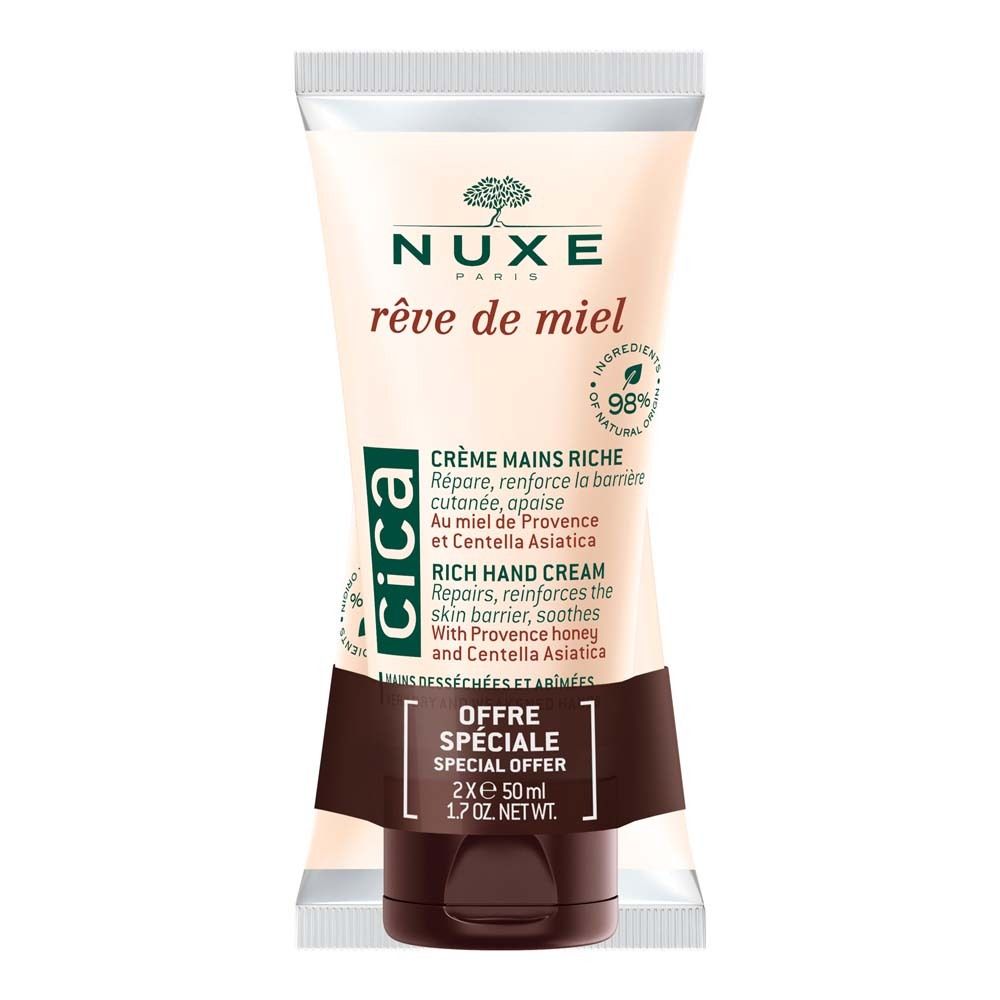 Nuxe Rêve de Miel CICA Crème Mains Riche 2x50ml - Image 2