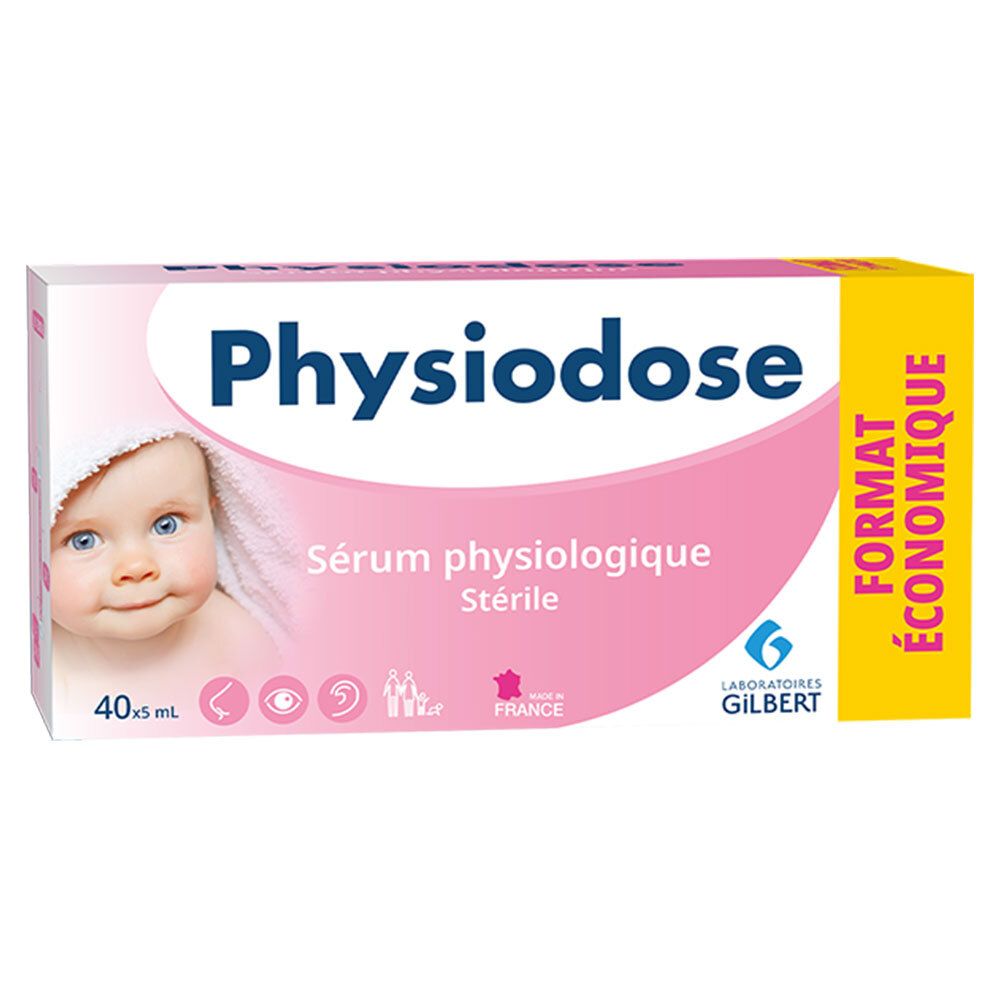 Physiodose Sérum physiologique stérile 40 pc(s) Pipette(S) Unidose(S)