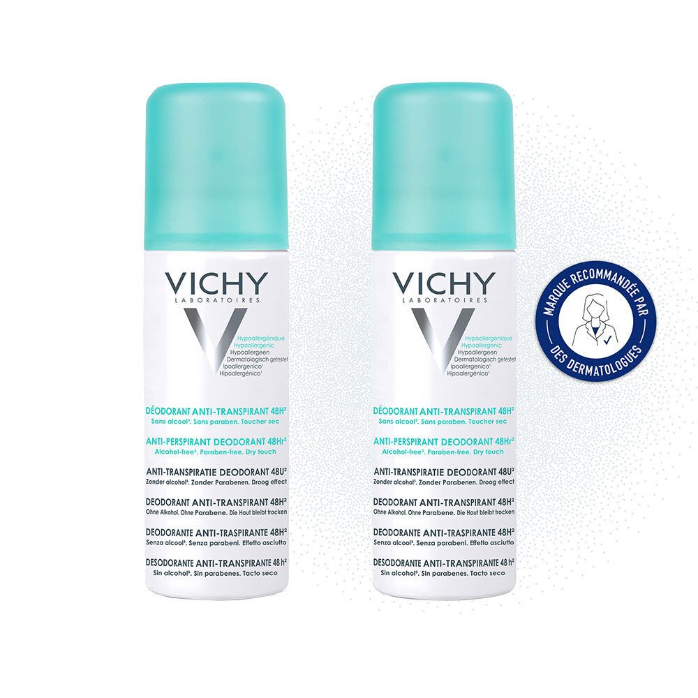 Vichy Lot*2 Déodorant Anti-Transpirant 48H - Aérosol 2X125 Ml