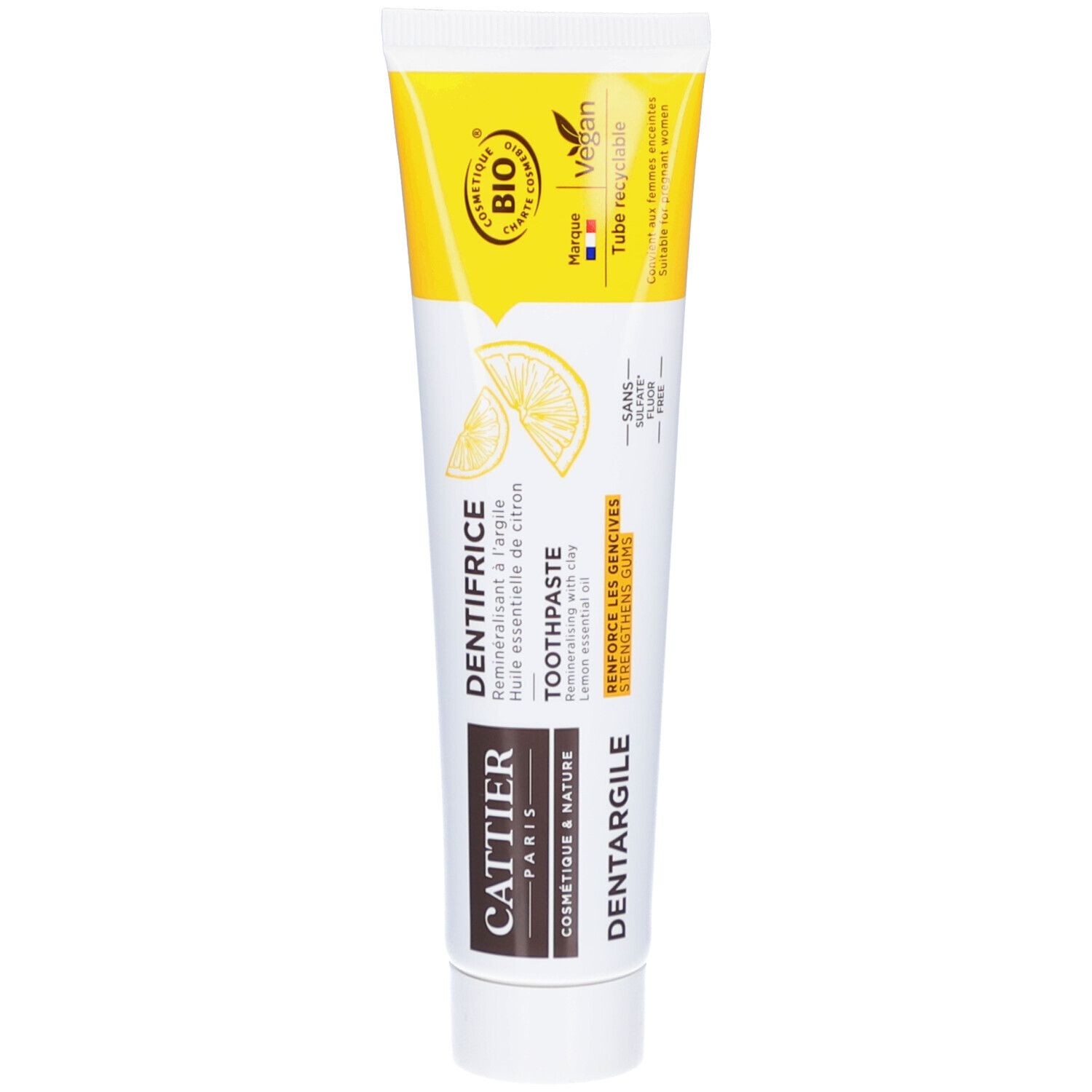 Cattier Dentargile Dentifrice Citron Bio Dentifrice(S) 75 Ml