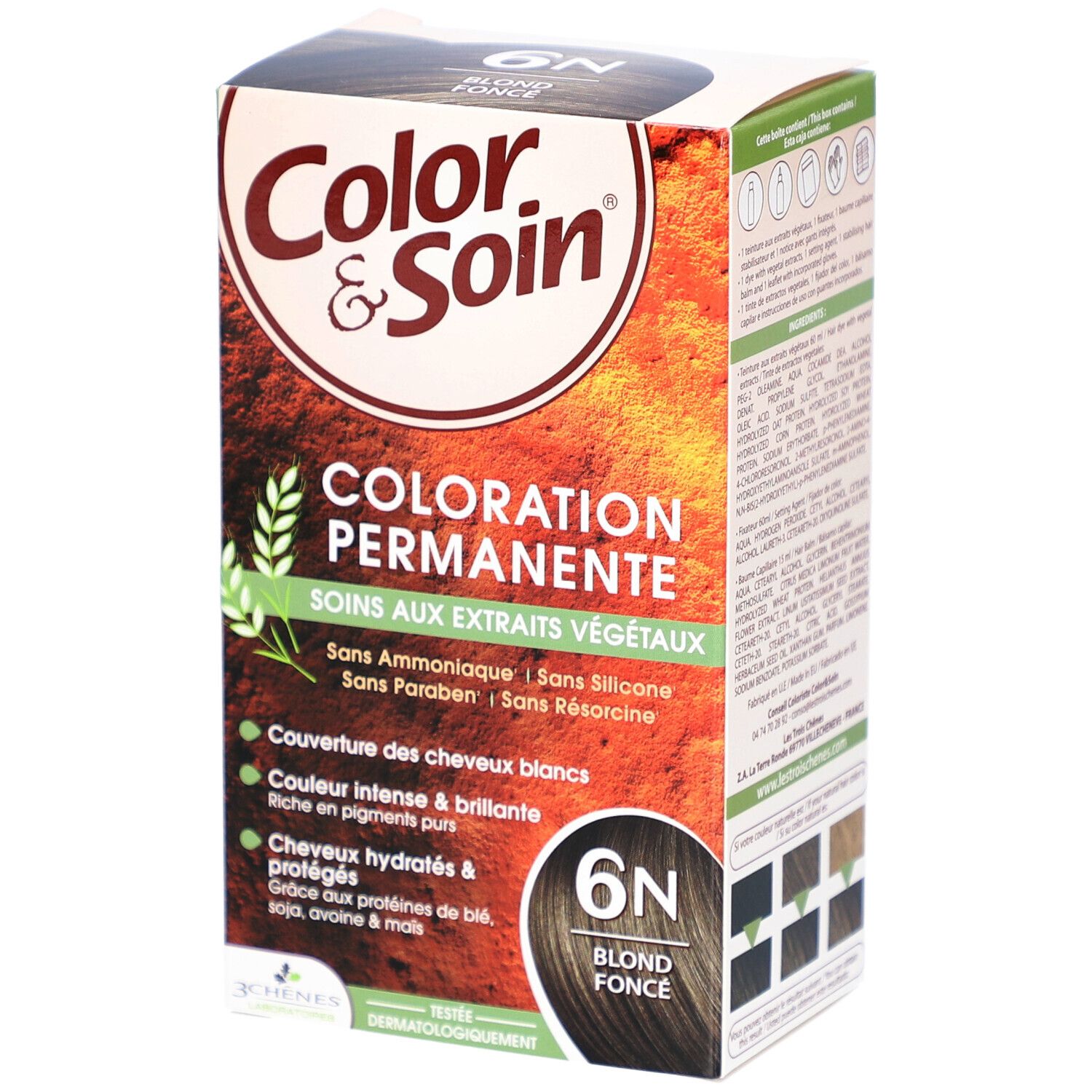 Color&Soin Les 3 Chênes Color & Soin 6N Blond Foncé Crème 135 Ml