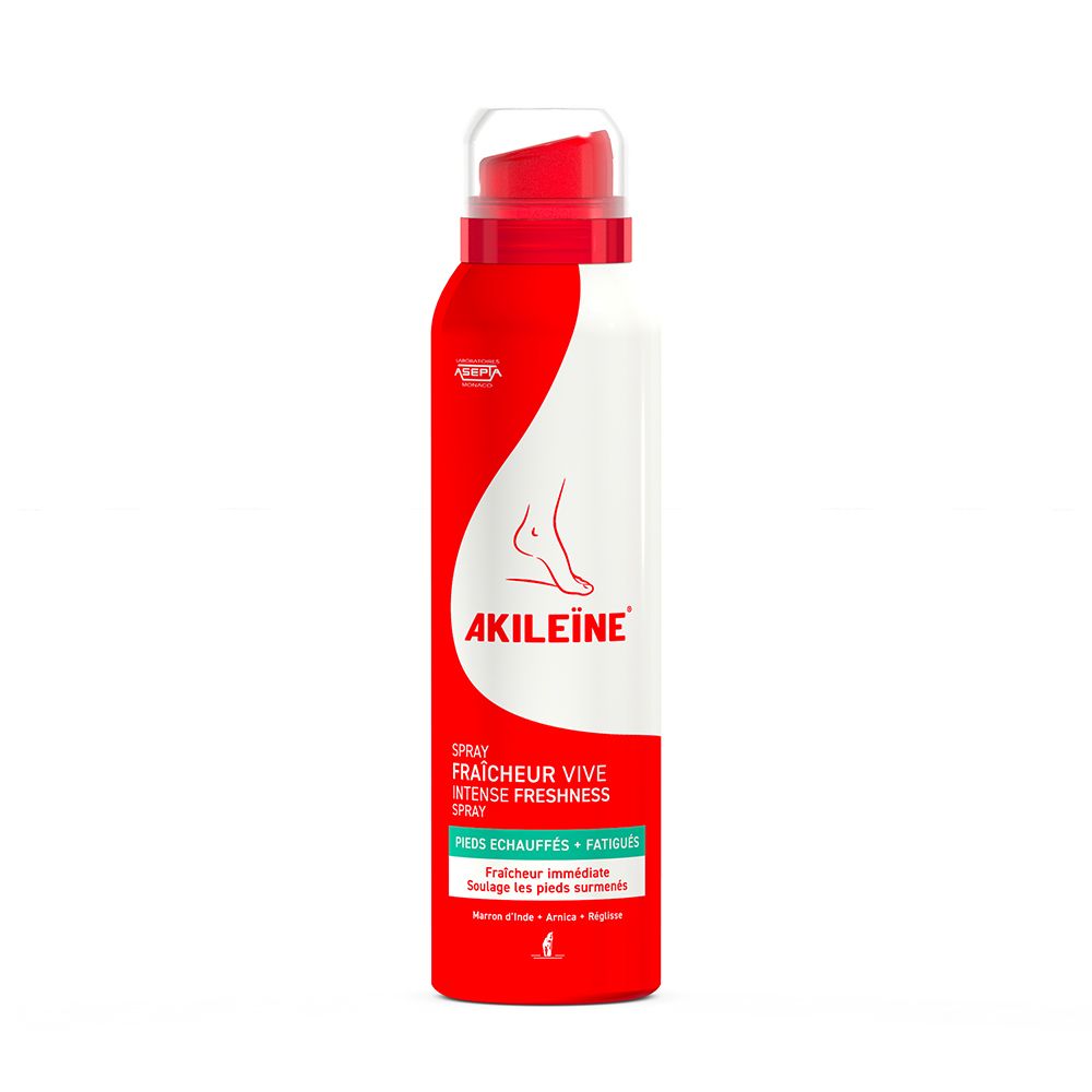 Akileïne fraîcheur vive pieds fatigués et echauffés 150 ml Spray