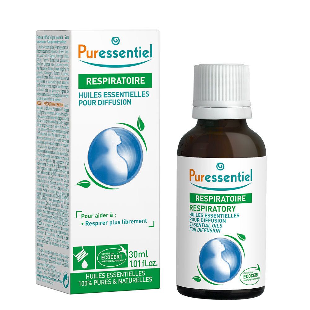 PURESSENTIEL RESPIRATOIRE Diffuse Resp'OK - Huiles Essentielles pour diffusion - 30 ml 30 ml Huile