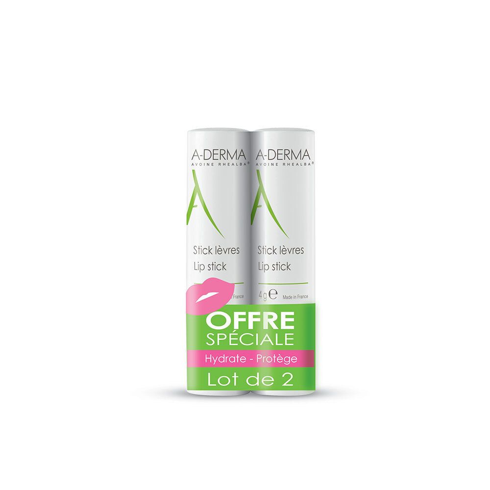 A-Derma Avoine Rhealba Soin Des Lèvres Rouge(S) À Lèvres 2 Pc(S)