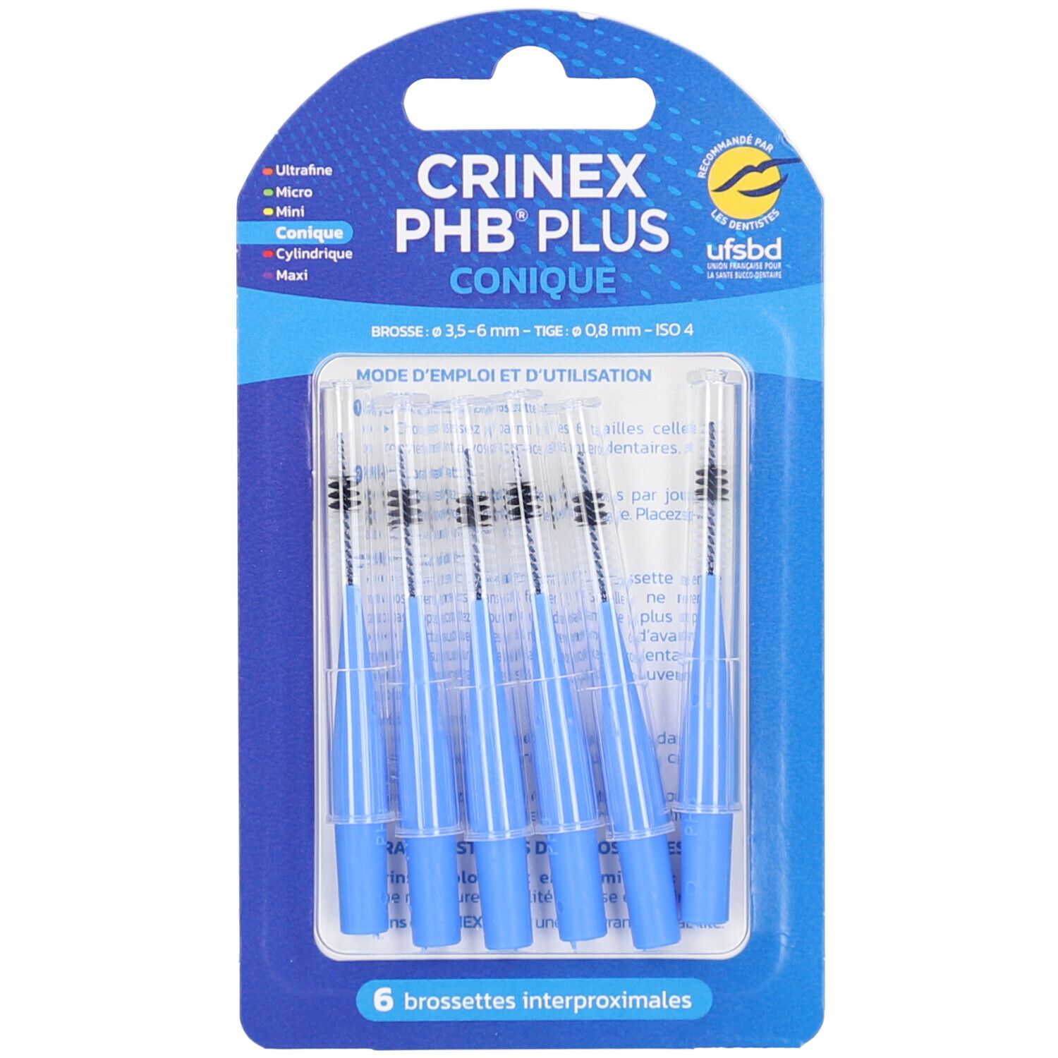 Crinex-Phb® Plus Brossettes Interproximales Conique Brosse(S) À Dents 6 Pc(S)