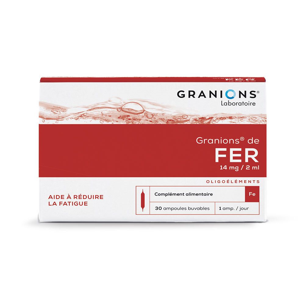 Granions De Fer Ampoule(S) Buvable(S) 30X2 Ml