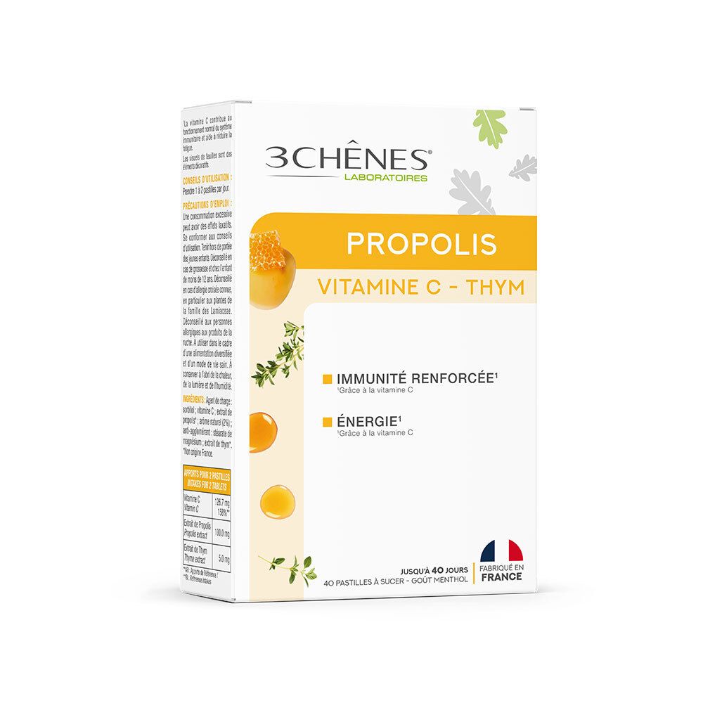 3 Chênes Les 3 Chênes® Propolis Pastilles Adoucissantes Et Calmantes Pastille(S) 40 Pc(S) Enfants