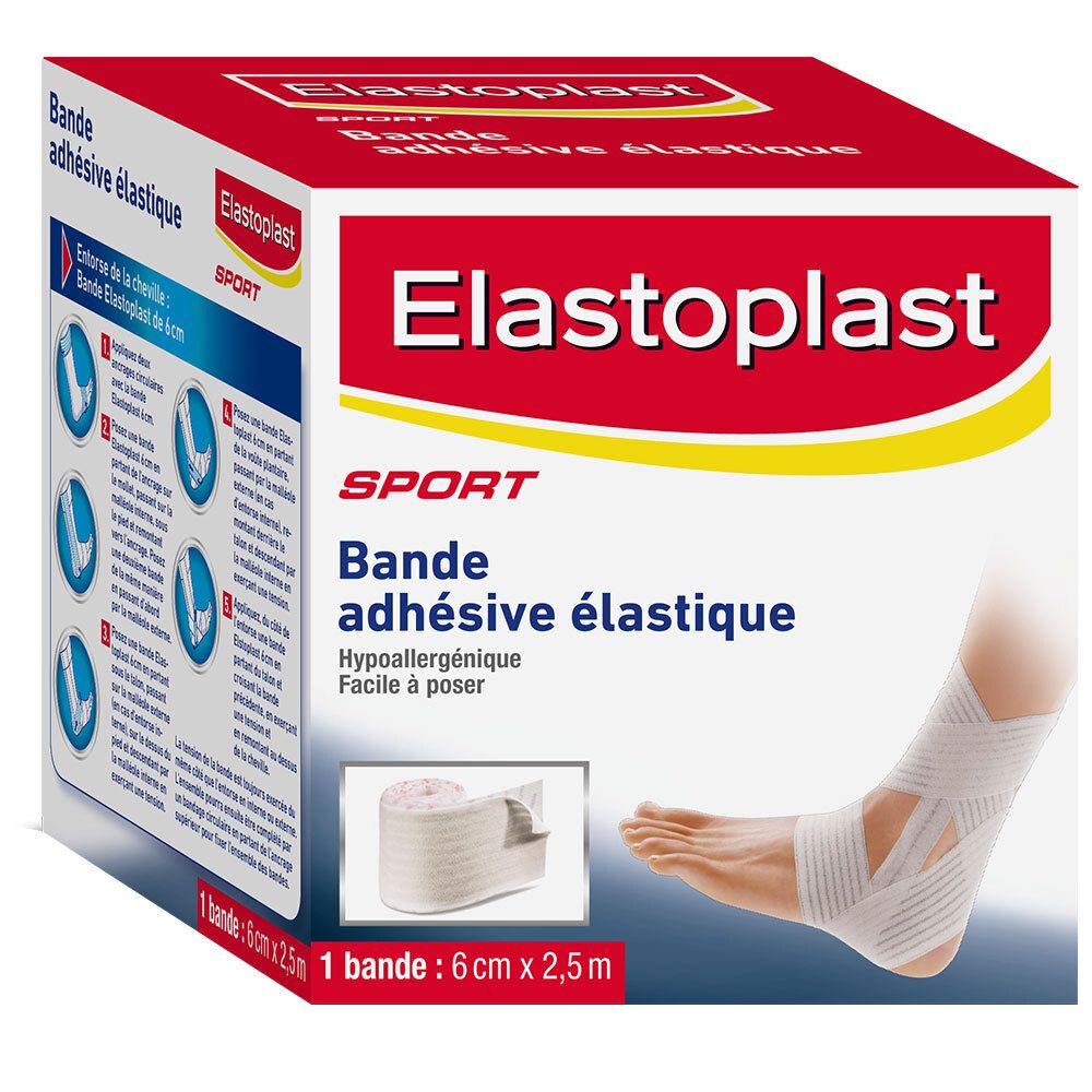 Elastoplast® Sport Bande adhésive élastique 2,5 m x 6 cm Genou Serviette hygienique 1 pc(s)