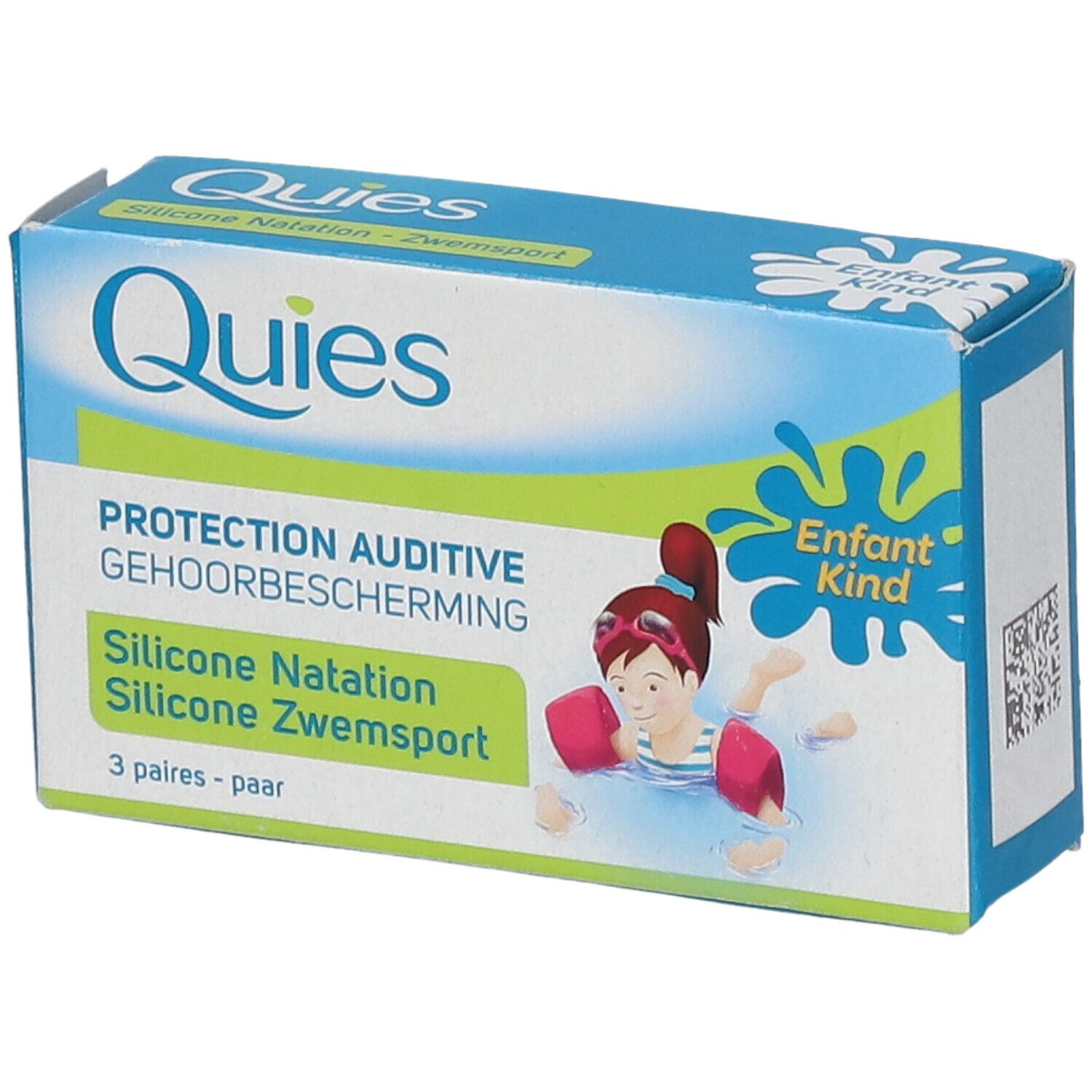 Quies silicone bouchons auriculaire natation enfants 6 pc(s) Bouchons D'Oreille