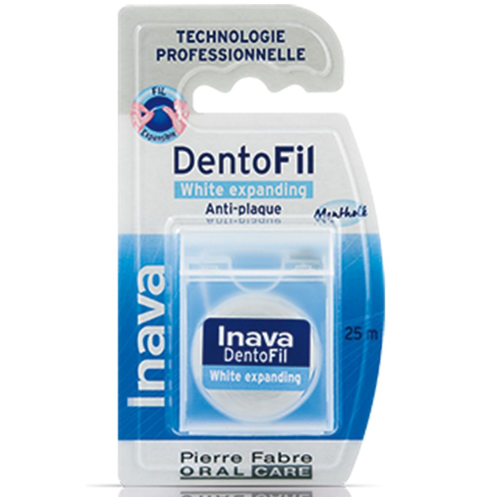 Inava Dentofil fil dentaire ciré white expanding 25 m Fil Dentaire