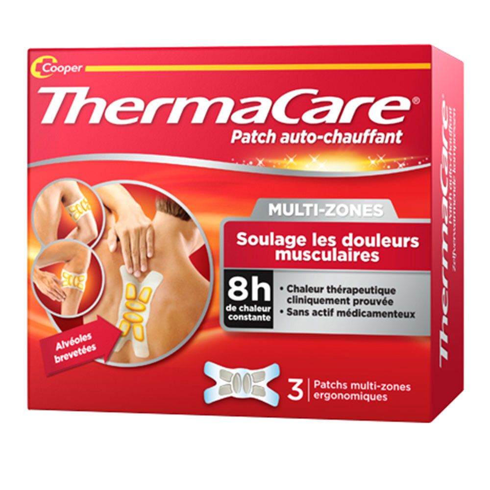 Thermacare Patch Auto-Chauffant Zones ciblées - Boîte de 3 3 pc(s) Pansement(S)