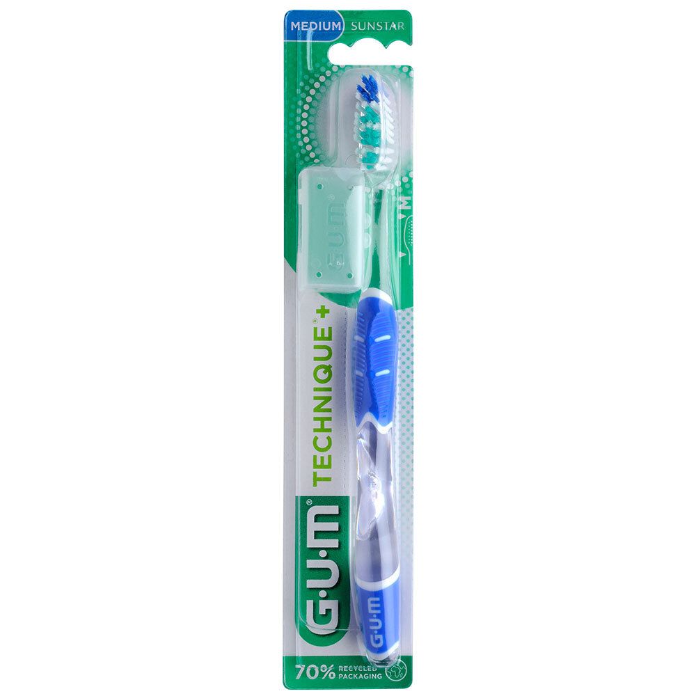 G.u.m® Gum® Technique+ Brosse À Dents Medium Adultes (Couleur Non Sélectionnable) Brosse(S) À Dents 1 Pc(S)
