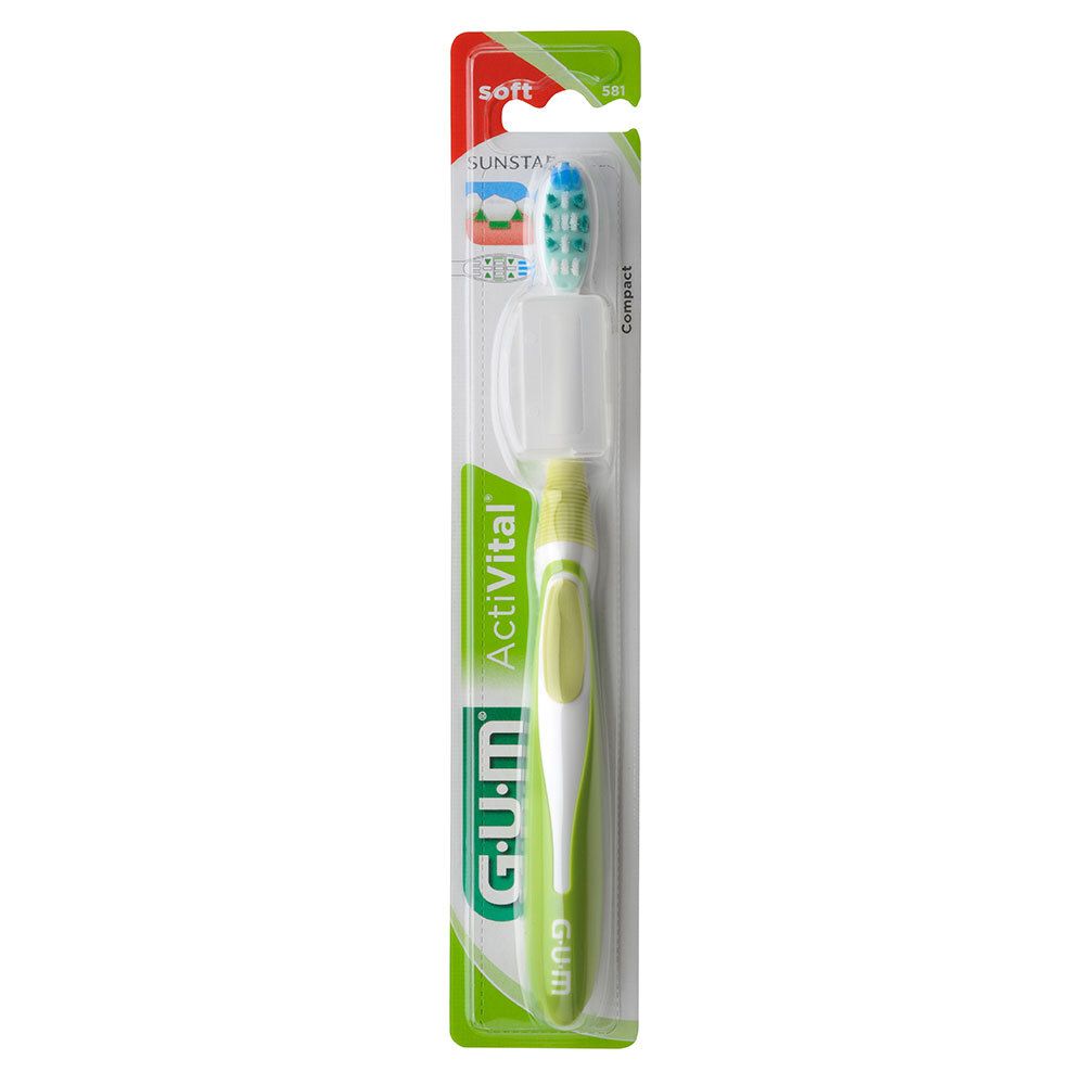 Gum Activital Brosse À Dents Souple Compacte Brosse(S) À Dents 1 Pc(S)