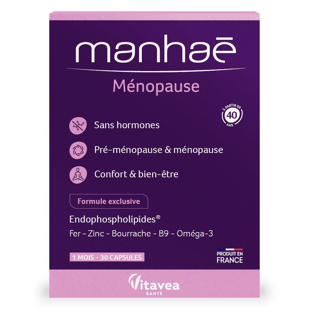 Manhaé Pré-Ménopause Ménopause Capsules Taille 30 - Image 2