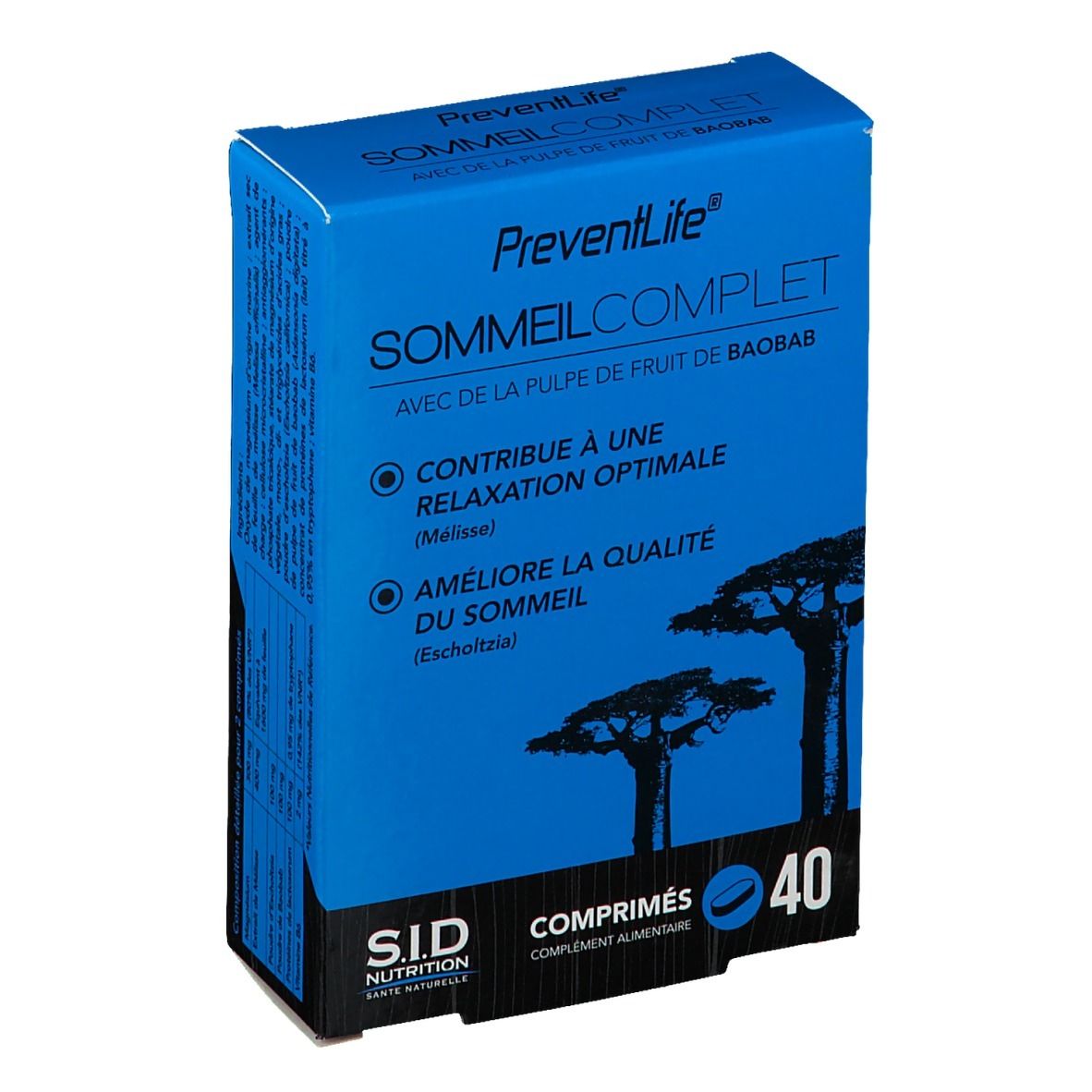 SID Nutrition Preventlife sommeil complet 40 pc(s) Comprimé(S)