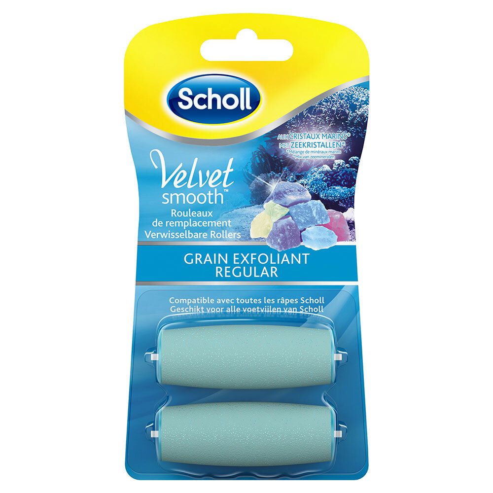 Scholl Velvet smooth râpe pédicure recharge cristaux de diamants Exfoliant 2 pc(s) Lime