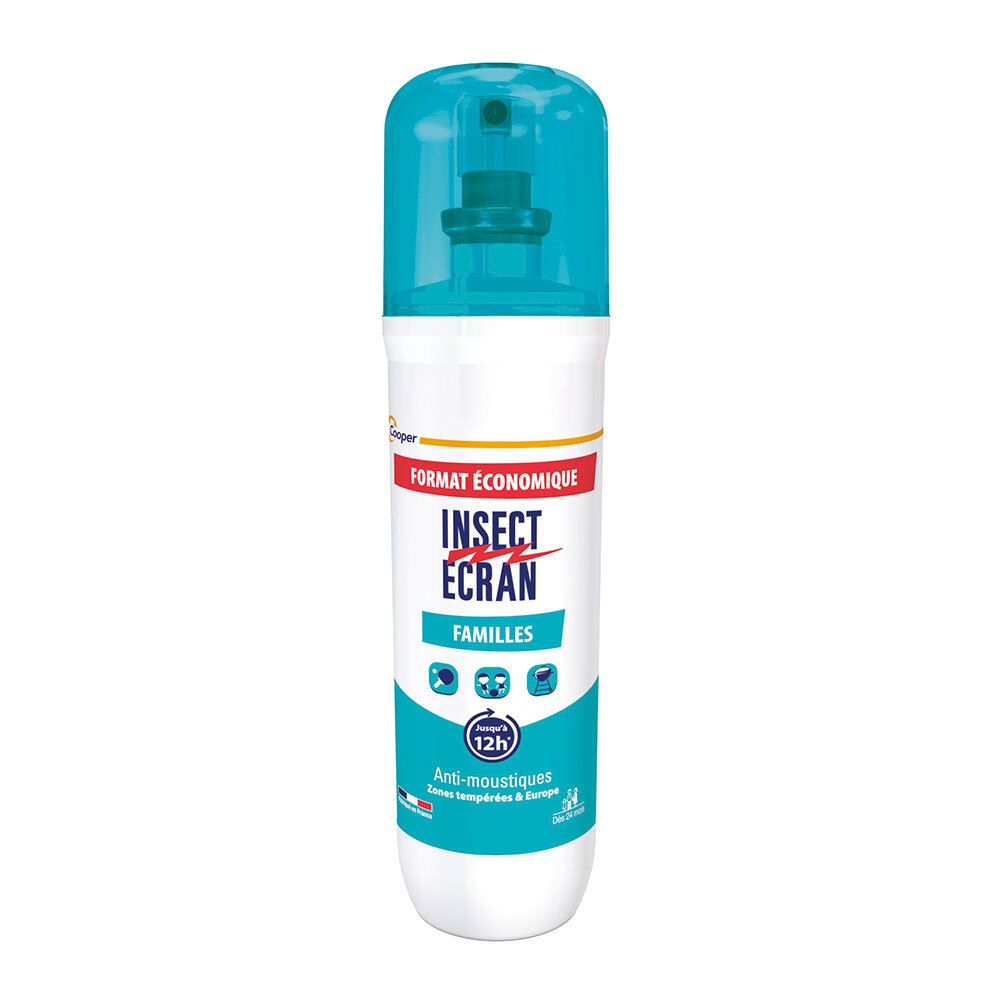 INSECT ECRAN - Anti-moustiques - Spray répulsif peau - Protection contre les piqûres de moustiques - Familles - 200 ml 200 ml Spray