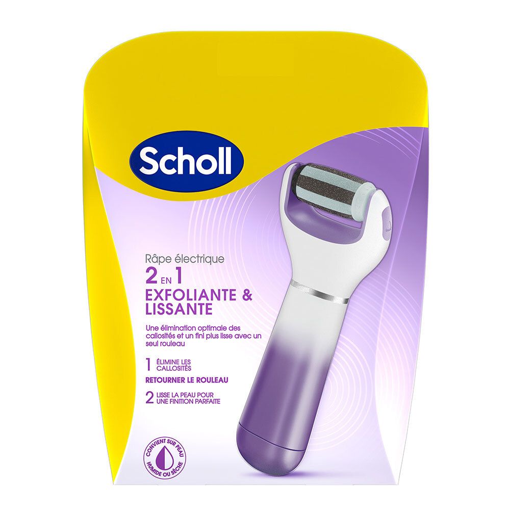 Scholl Velvet Smooth Râpe Electrique Pieds 2 en 1 Exfoliante & Lissante Rose 1 pc(s) Lime