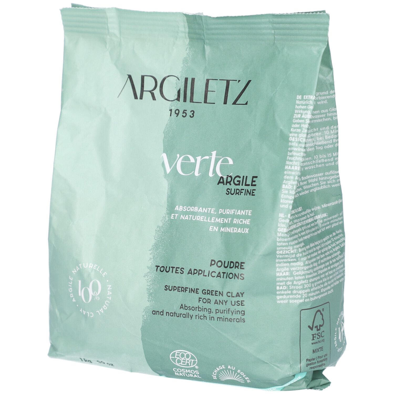 Argiletz Argile Verte Surfine Poudre 1000 G