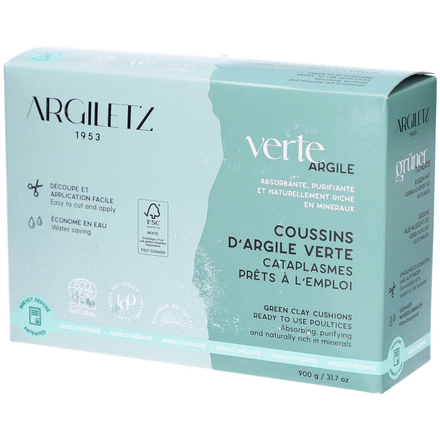 Argiletz Coussins d'Argile verte 900 g Oreiller
