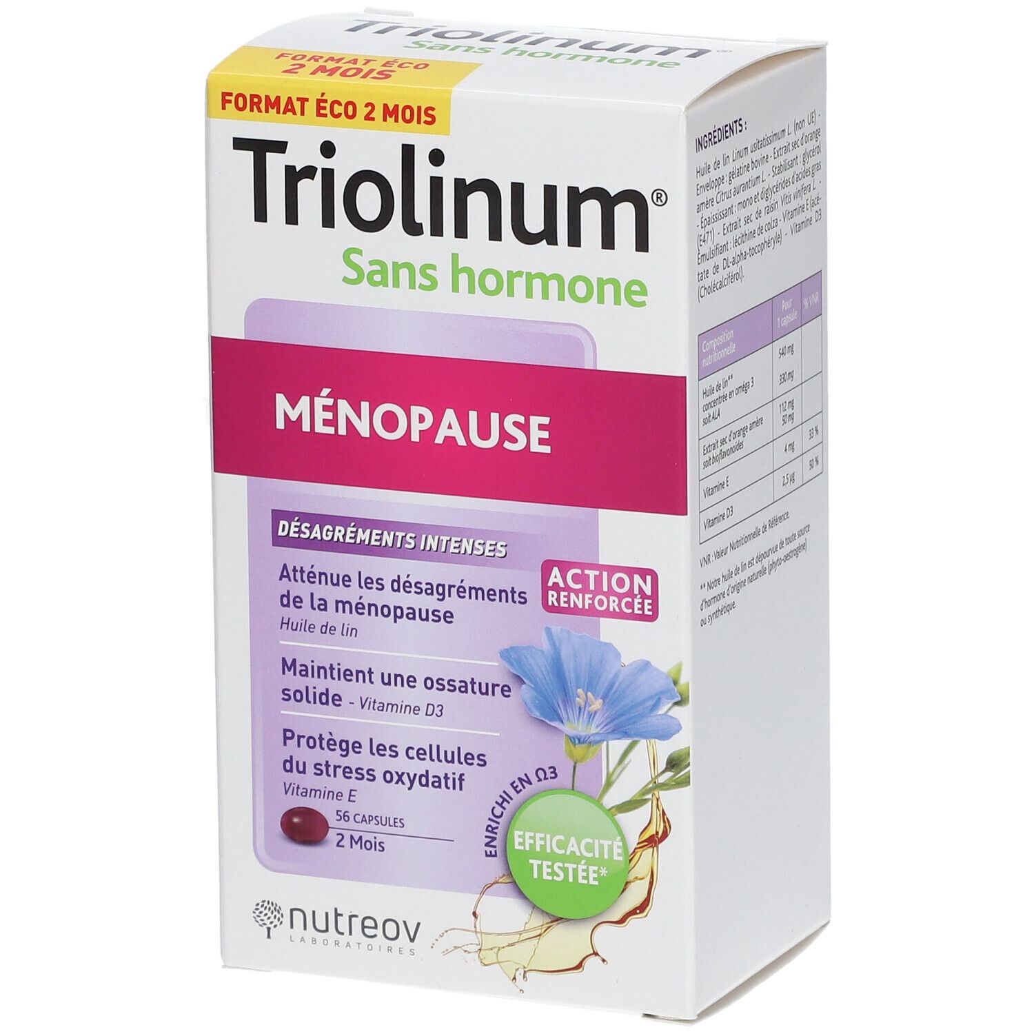 Nutreov Physcience Triolinum® Sans Hormone Intensive Capsule(S) 56 Pc(S)