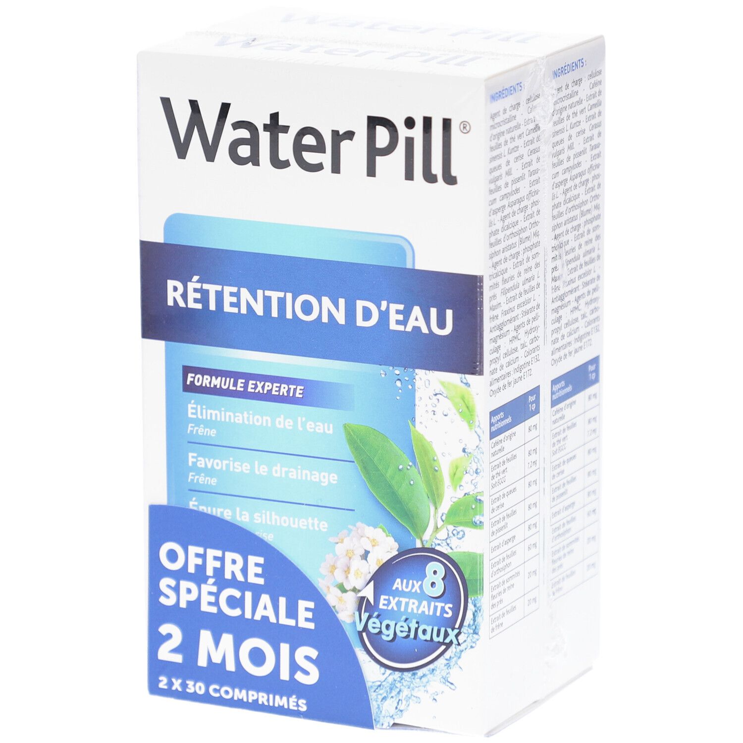 Nutreov Vert Water Pill Rétention D'eau Lot De 2 X 30 Comprimés - Image 3