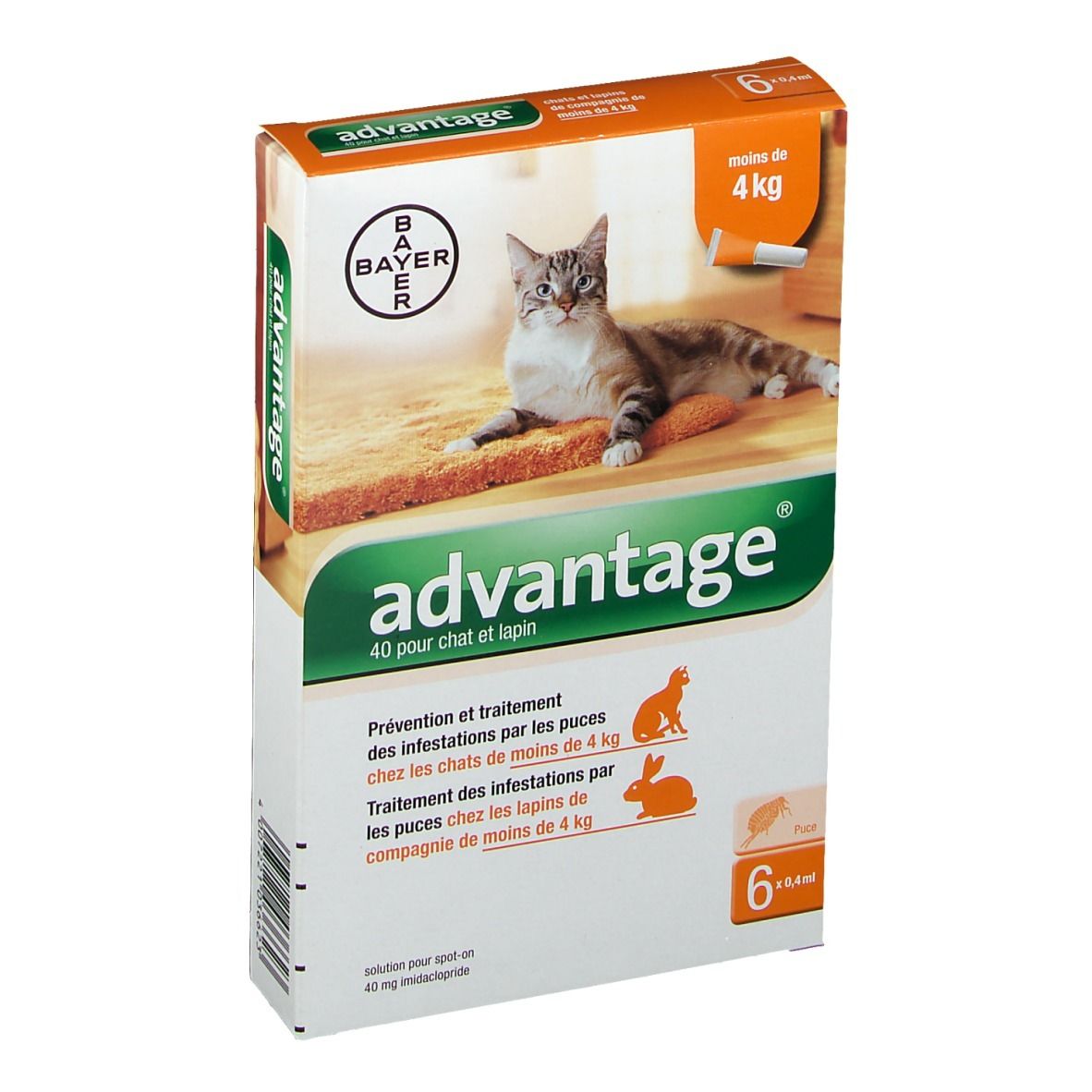 Advantage 40 pour chat et lapin 6 pc(s) Pipette(S) Unidose(S)