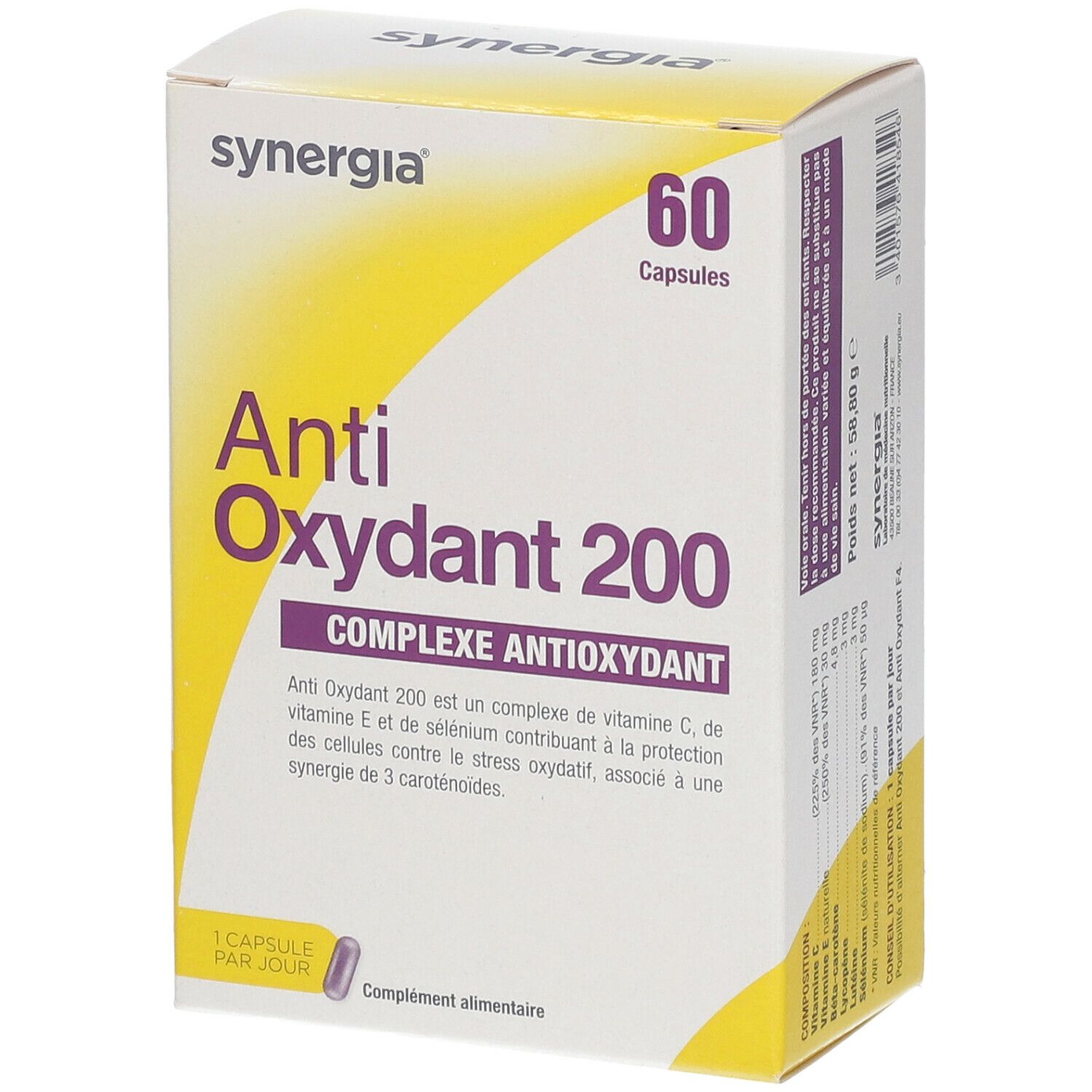 synergia Anti-Oxydant 200 60 pc(s) Comprimé(S)