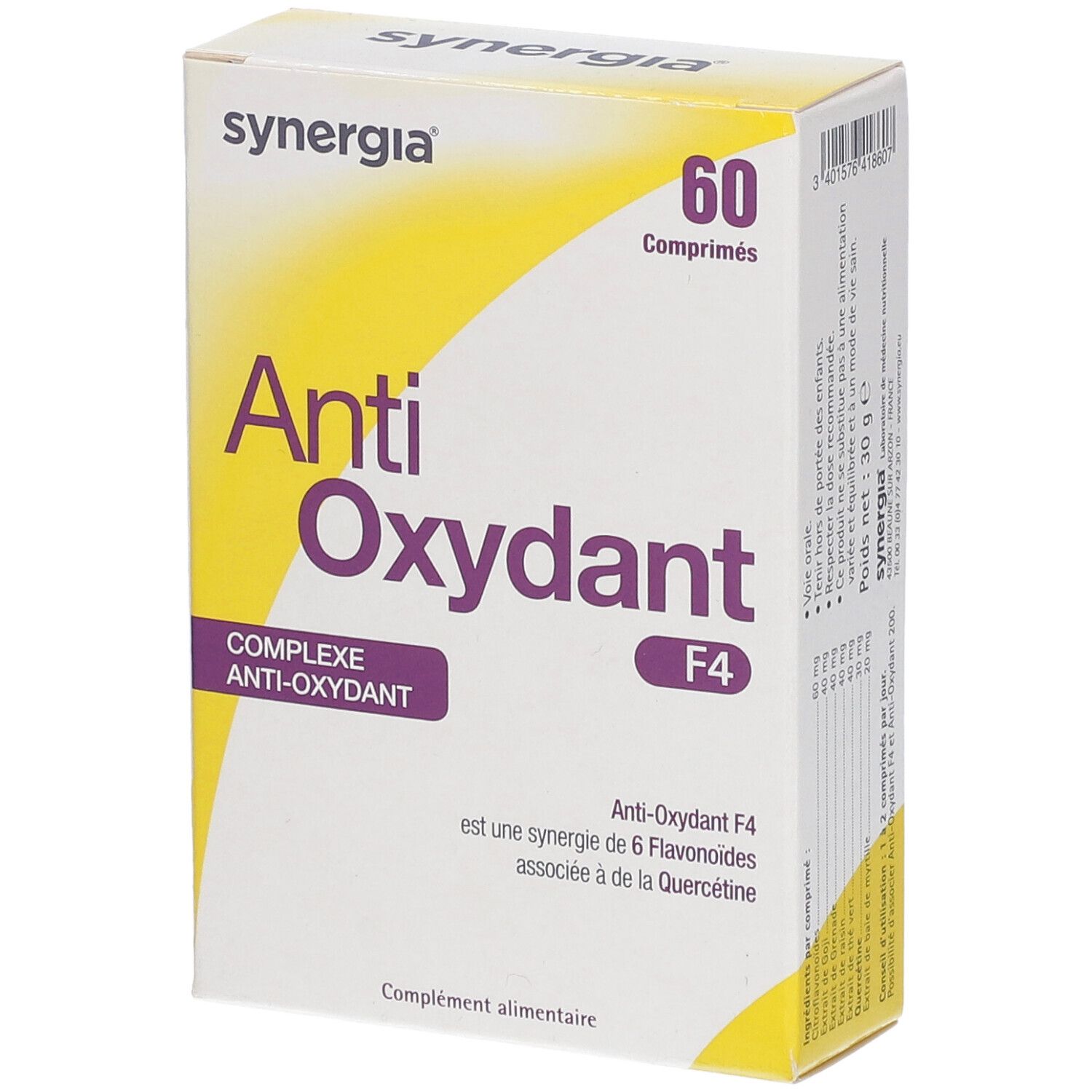 synergia Anti-Oxydant F4 60 pc(s) Comprimé(S)