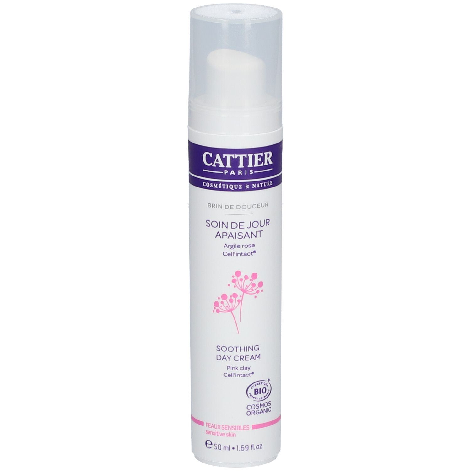 Cattier Soin De Jour Apaisant Argile Rose Crème De Jour 50 Ml