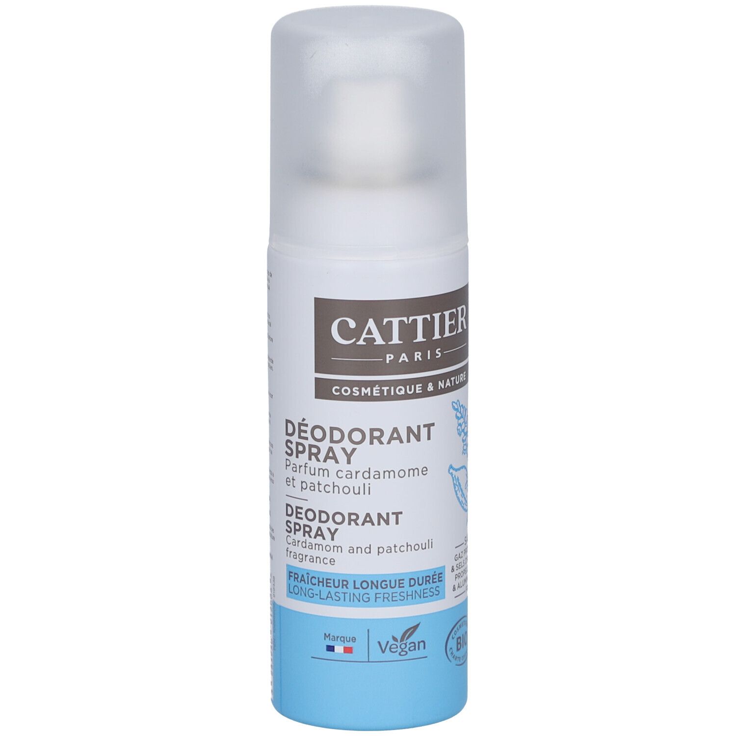 Cattier Déodorant Spray Fraîcheur Longue Durée 100 Ml
