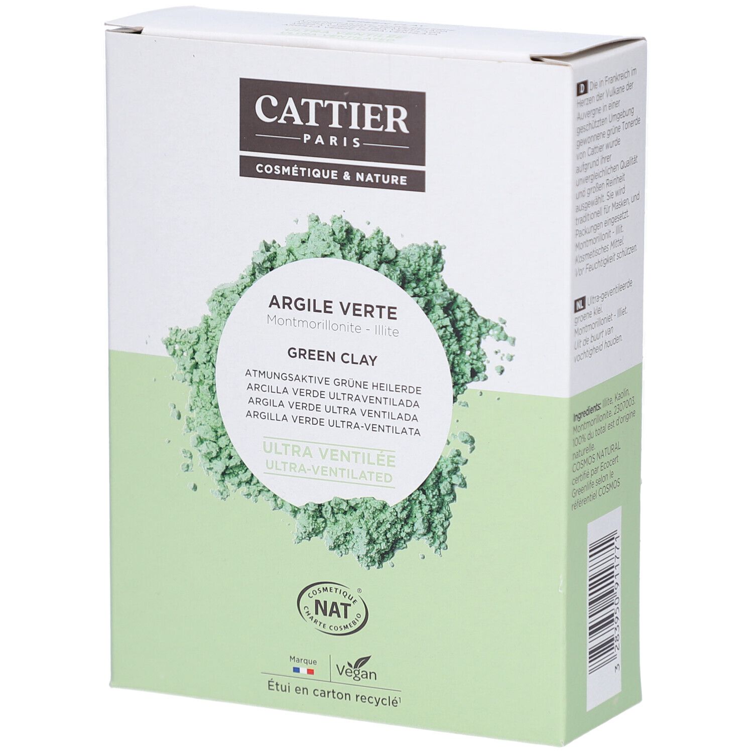 Cattier Argile Verte Vrac - Argile Verte Ultraventilée Poudre 250 G