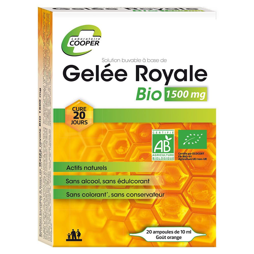 Cooper Gelée Royale Bio 20 Ampoules 1500Mg - Image 2