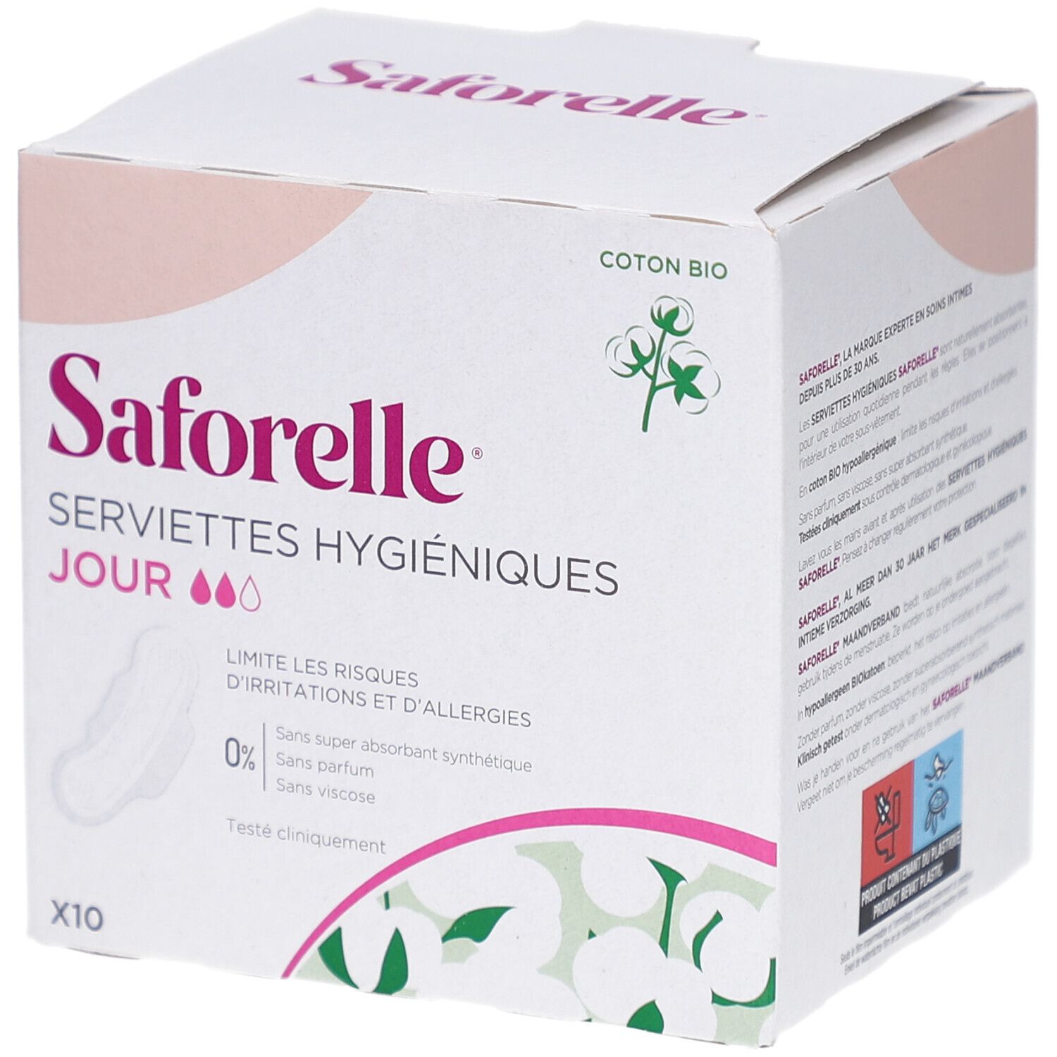 Saforelle® Coton Protect Serviettes Hygiéniques Serviette hygienique 10 pc(s)