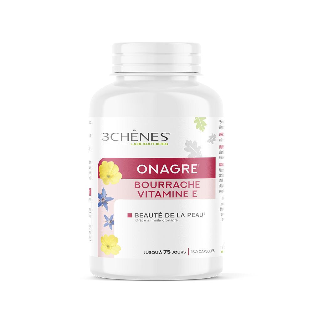 3 Chênes 3 Chênes® Onagre Bourrache Vitamine E Capsule(S) Douce(S) 150 Pc(S) Enfants