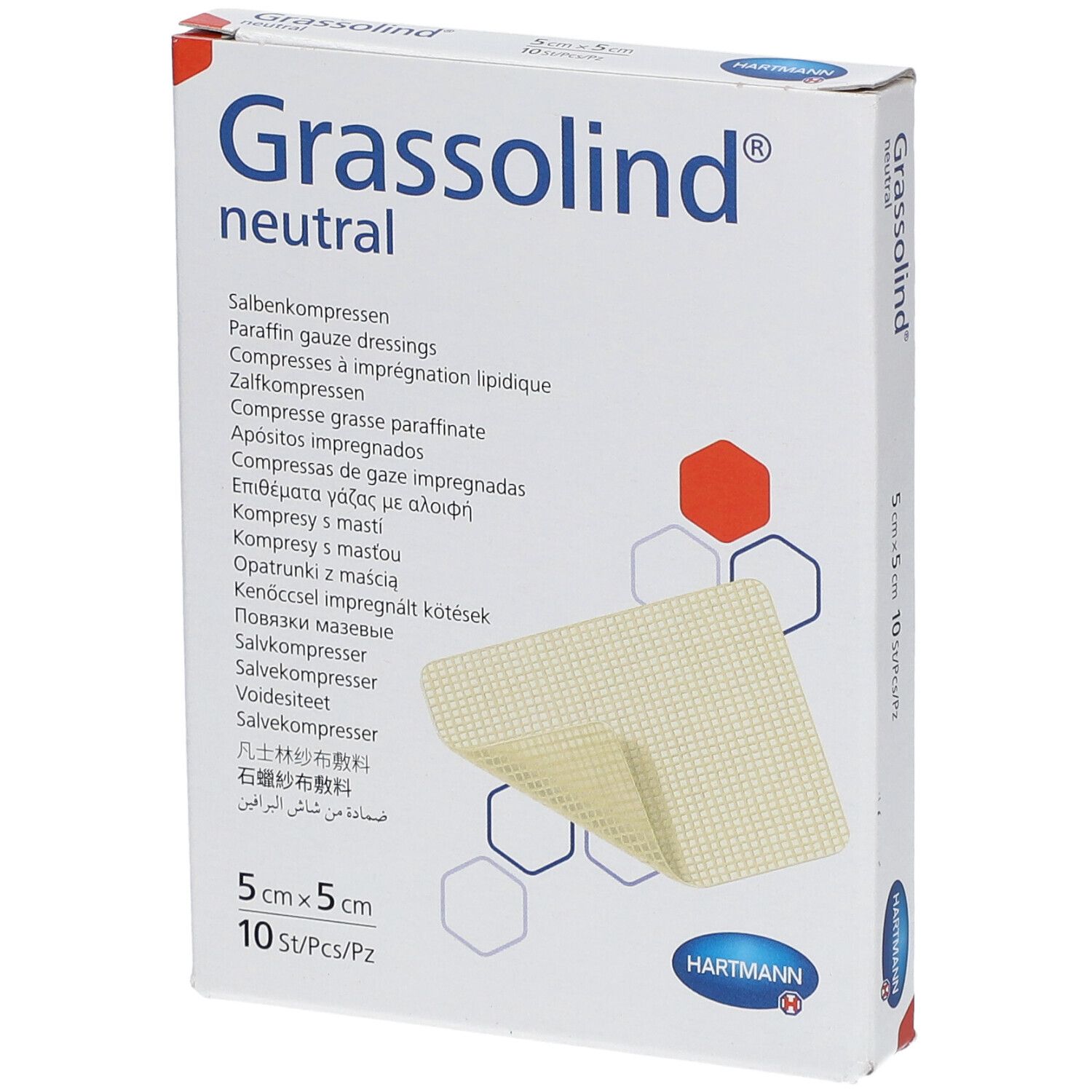 Grassolind® Hartmann Neutral 5 X Cm Compresses 10 Pc(S)