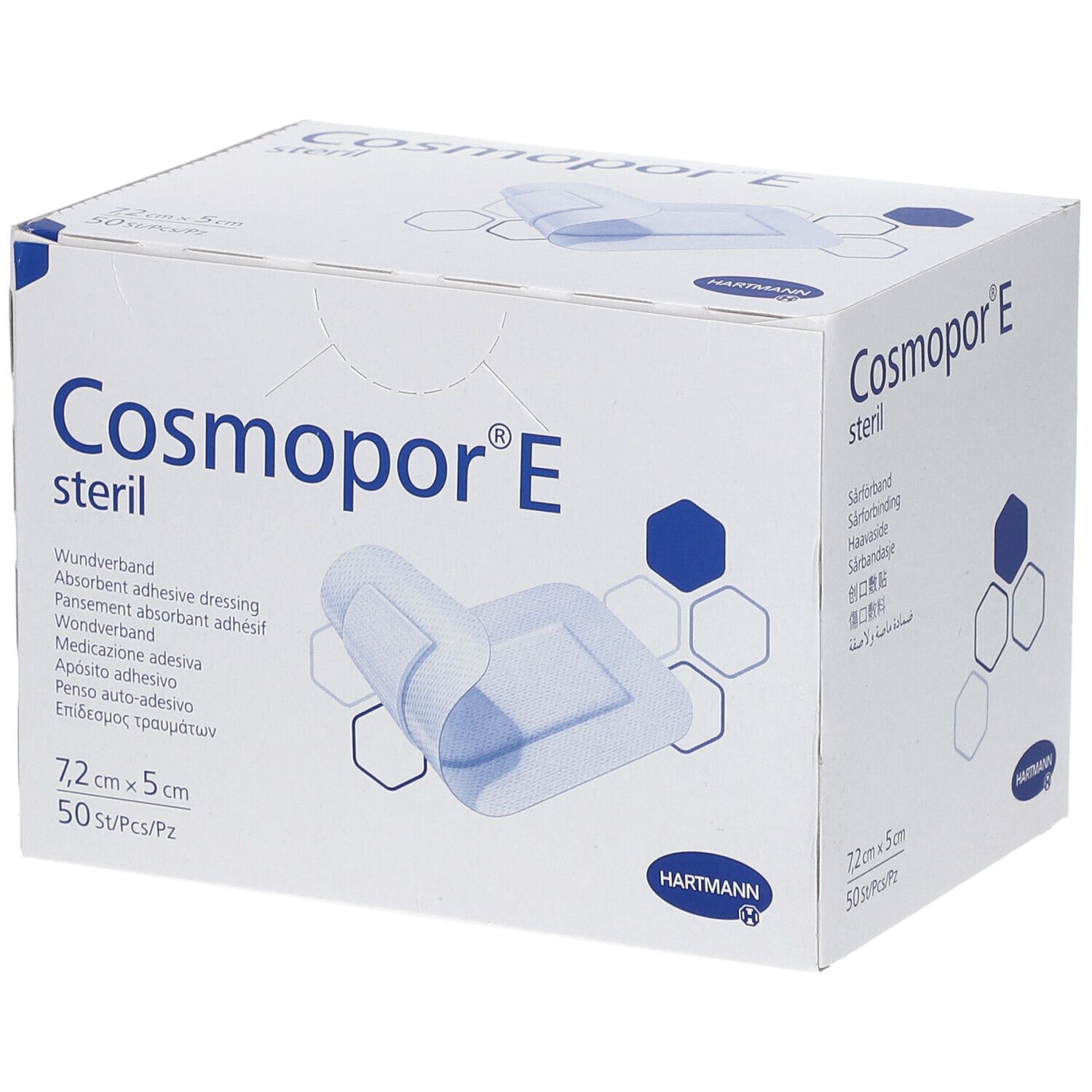 Cosmopor® E Stéril 7,2 Cm X 5 Pansement(S) 50 Pc(S)