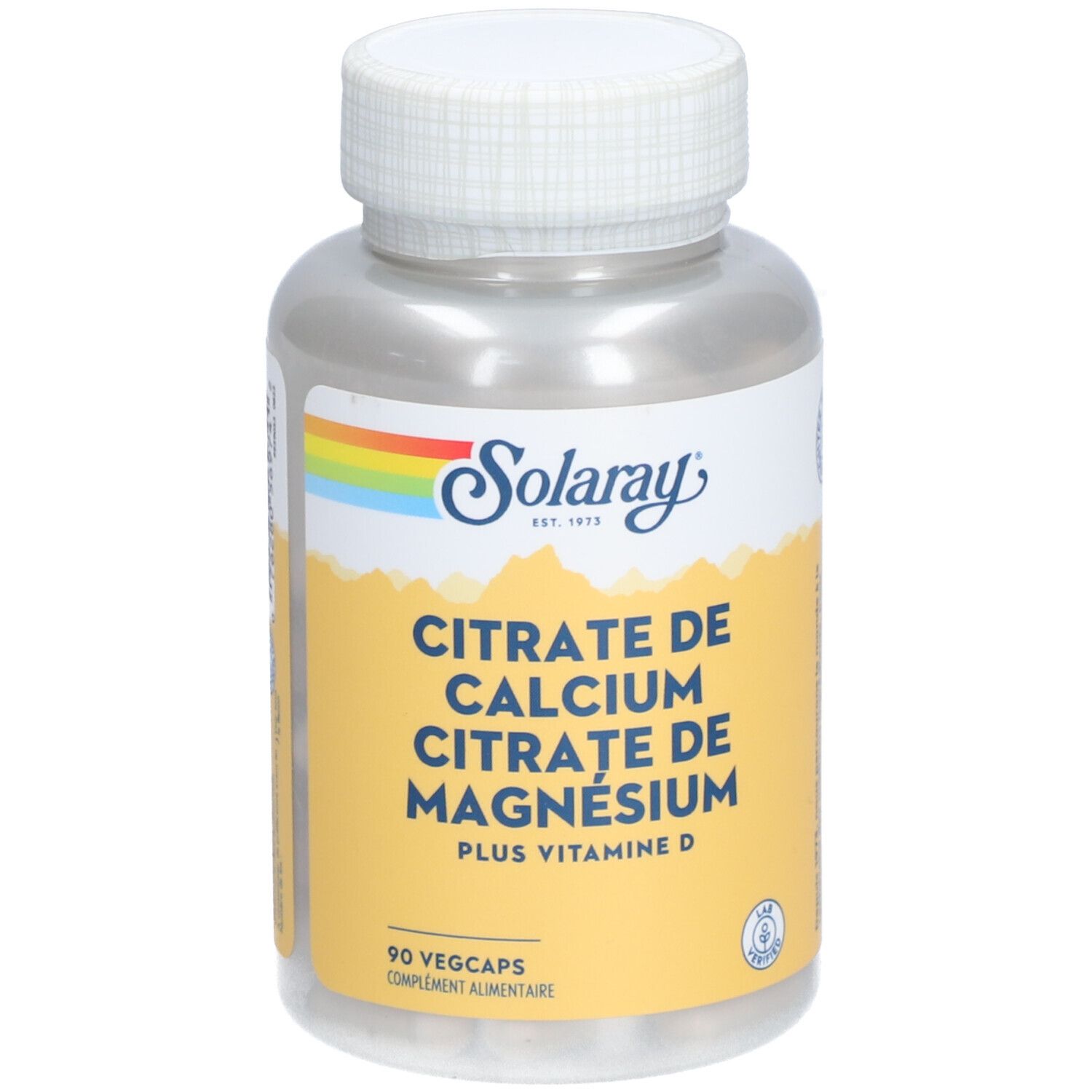 Solaray Citrate De Calcium Et Magnésium Avec Vitamine D Capsule(S) 90 Pc(S) Enfants