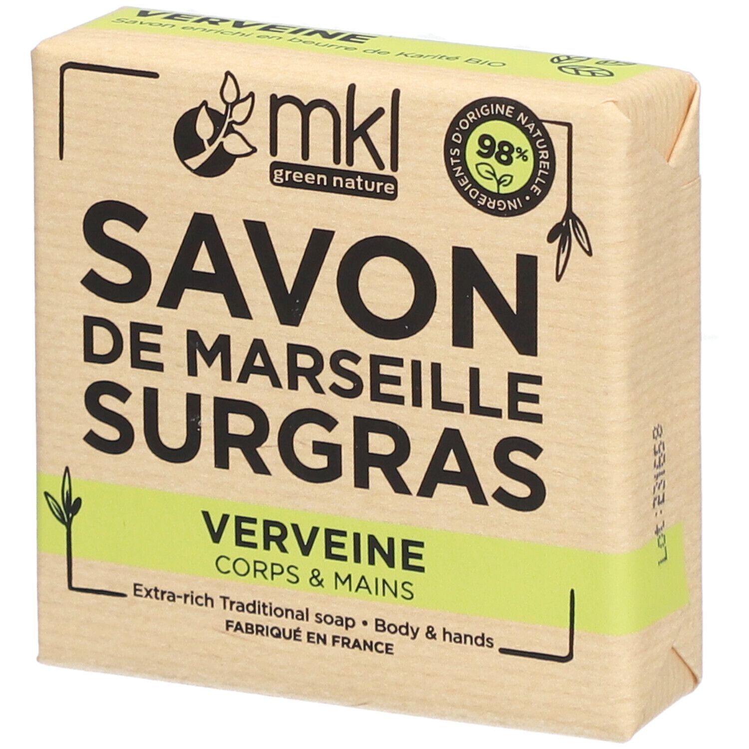 Mkl Savon De Marseille Surgras - Verveine 100 G