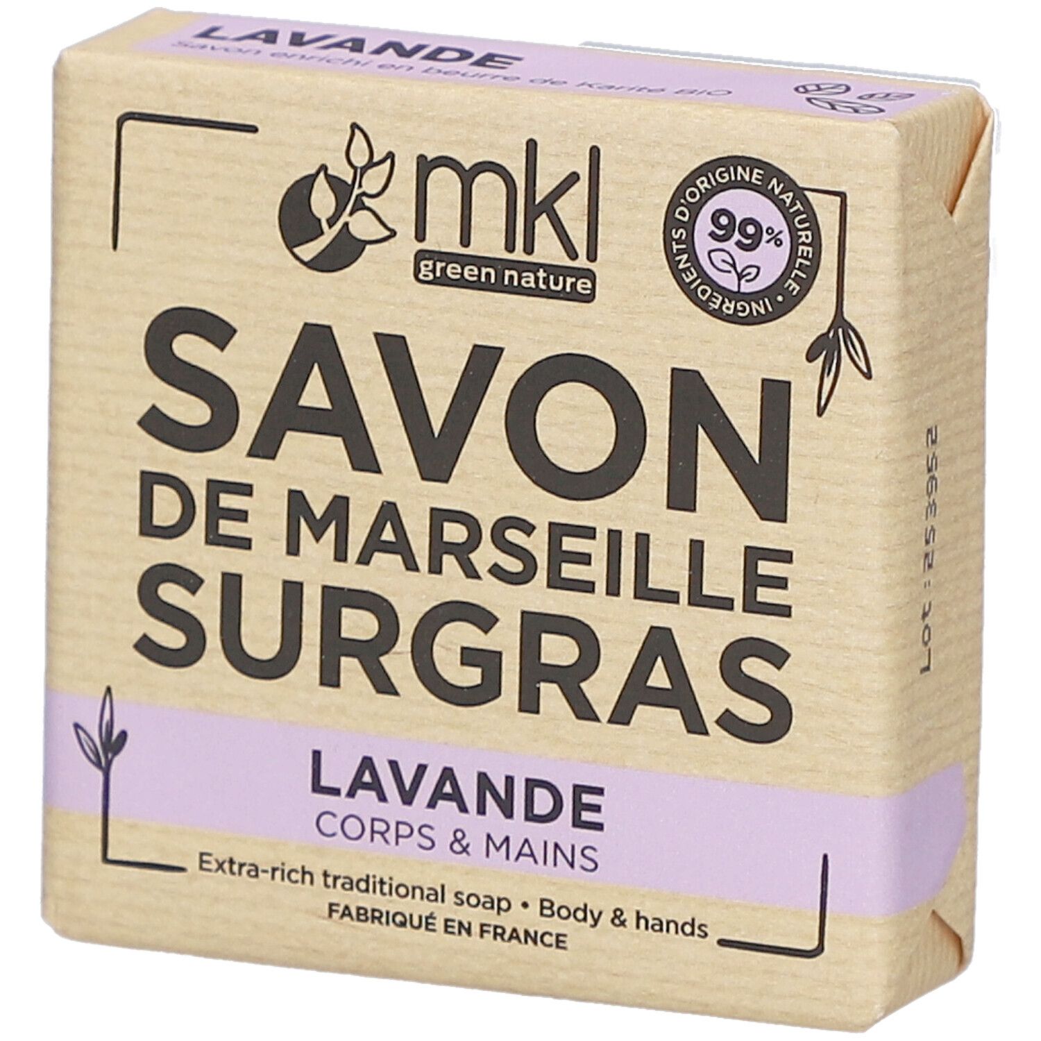 Mkl Savon De Marseille Surgras - Lavande 100 G