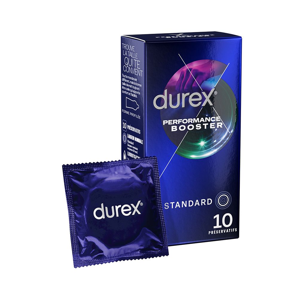 Durex Préservatifs Performance Booster- 10 Effet longue durée Préservatif(S) pc(s)