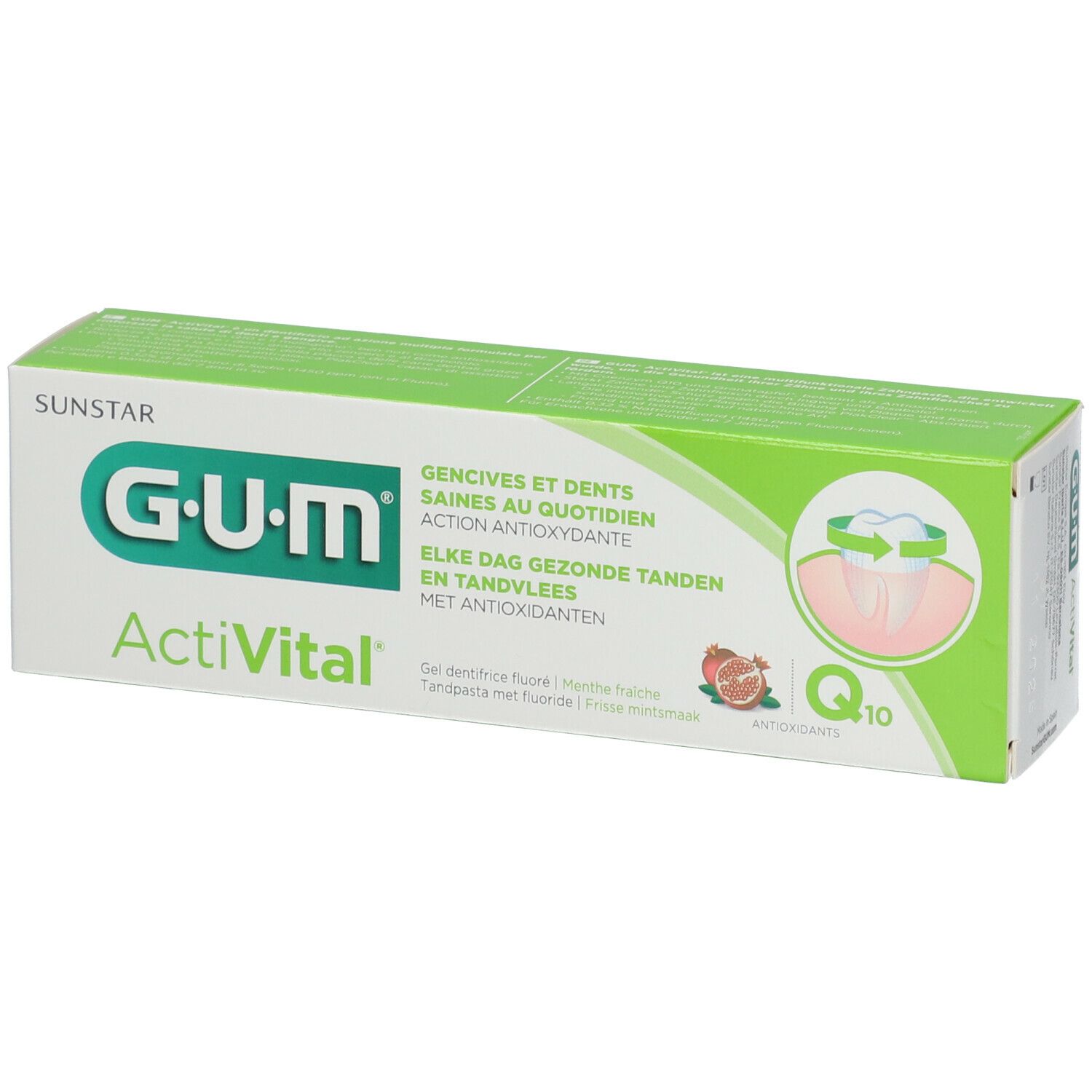 G.u.m Activital Q10 Dentifrice Protection Complète Et Haleine Fraîche 75 Ml - Image 2